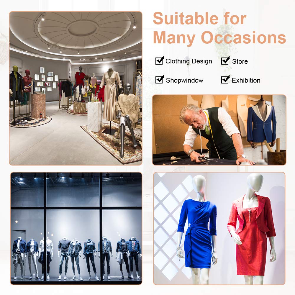 JAXPETY VD50080HWGR Velvet Female Mannequin Torso Clothing Dress