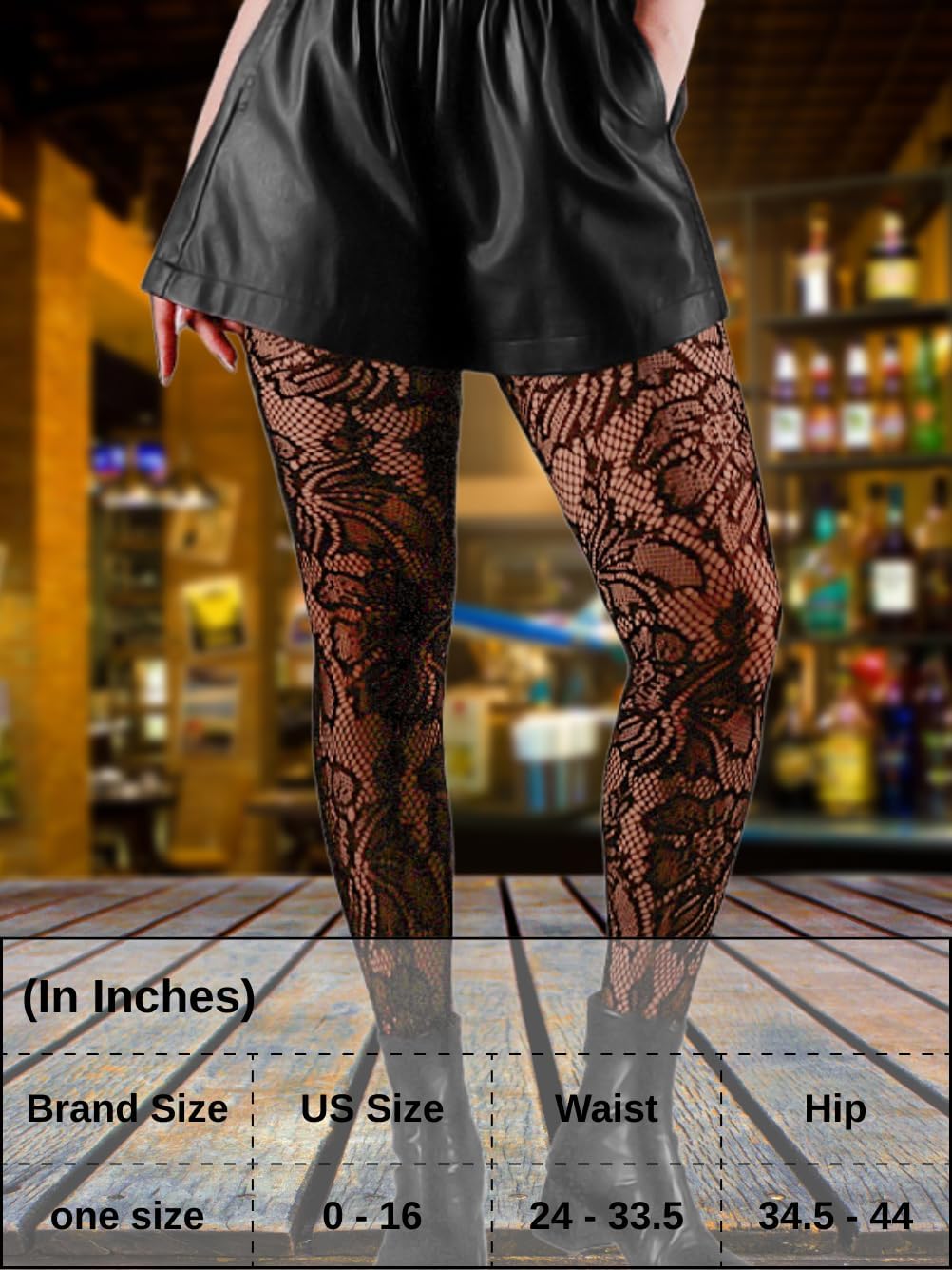 Sexy Lace Tights For Women, High Waisted Fishnet Stockings Concert, Floral Patterned Pantyhose Leggings Rave Outfits - Image 5