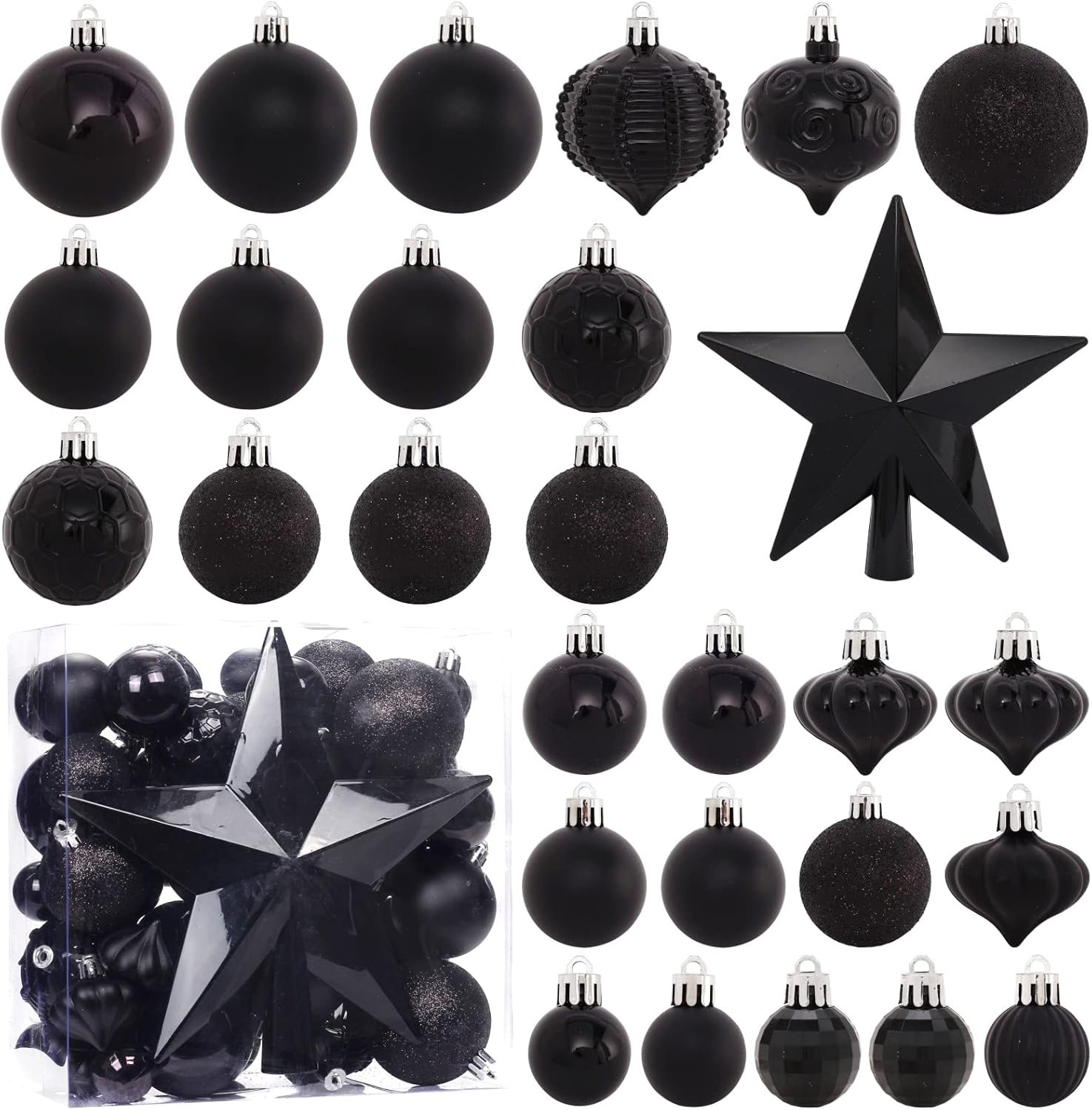 Black Christmas Ornaments 