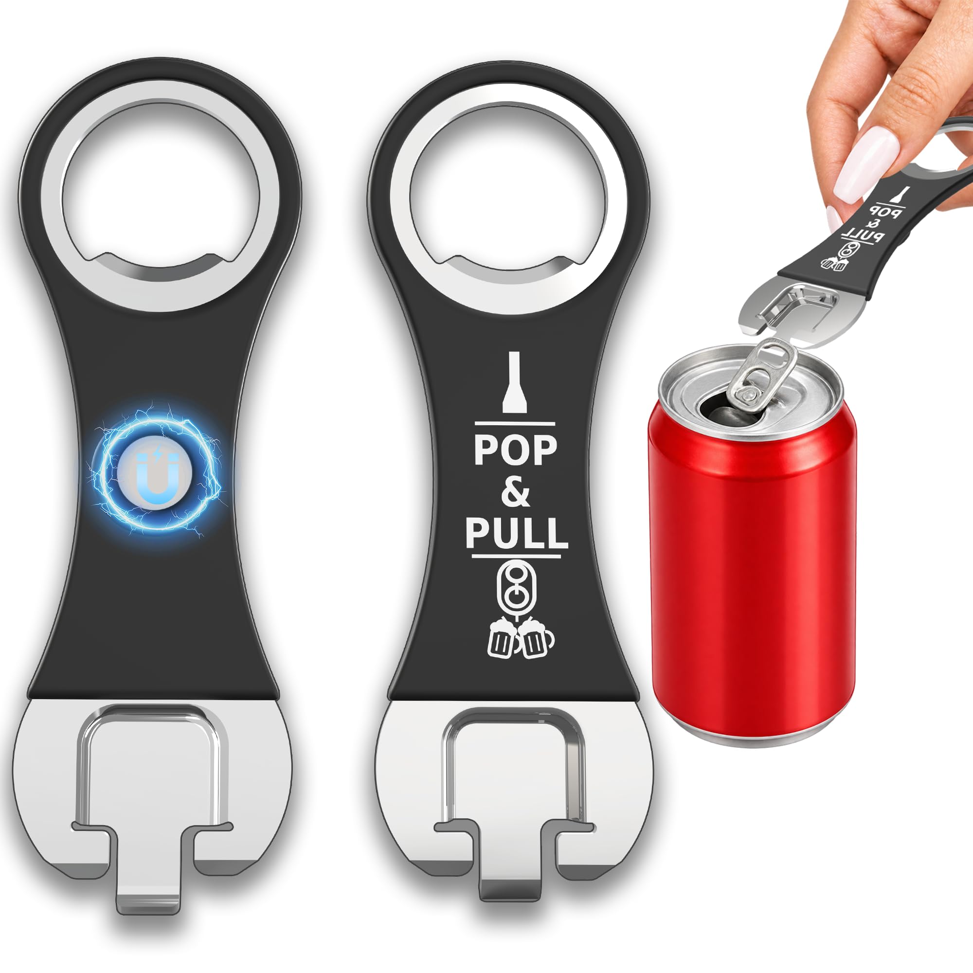 Magnetic Soda Can & Beer Opener - 2 Pack -1
