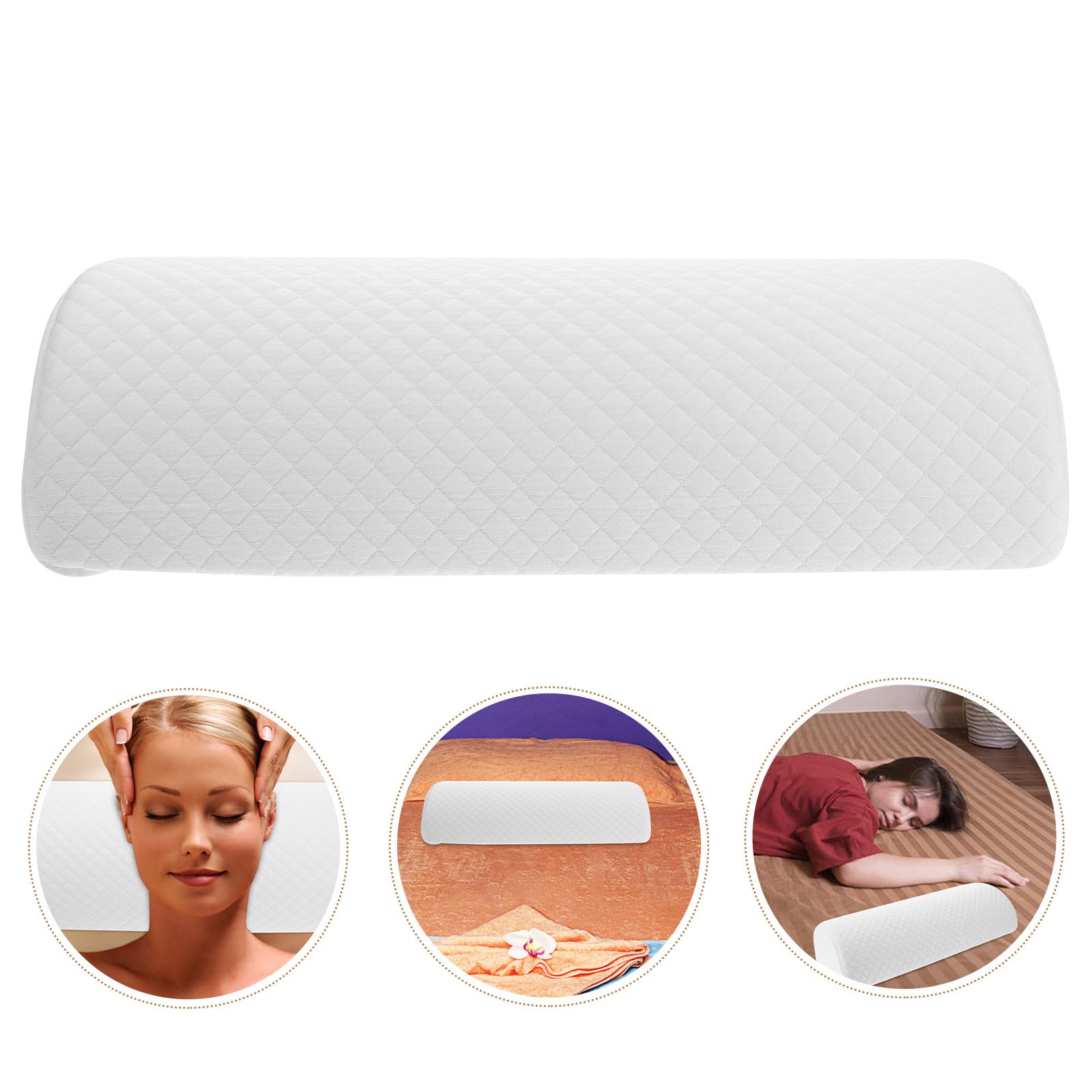 TOYANDONA Almohada de Media Luna Rodillas y Soporte Lumbar, Espuma Viscoelástica de Memoria, Semi Enrollable, Fácil de Limpiar para Uso en Casa y Oficina
