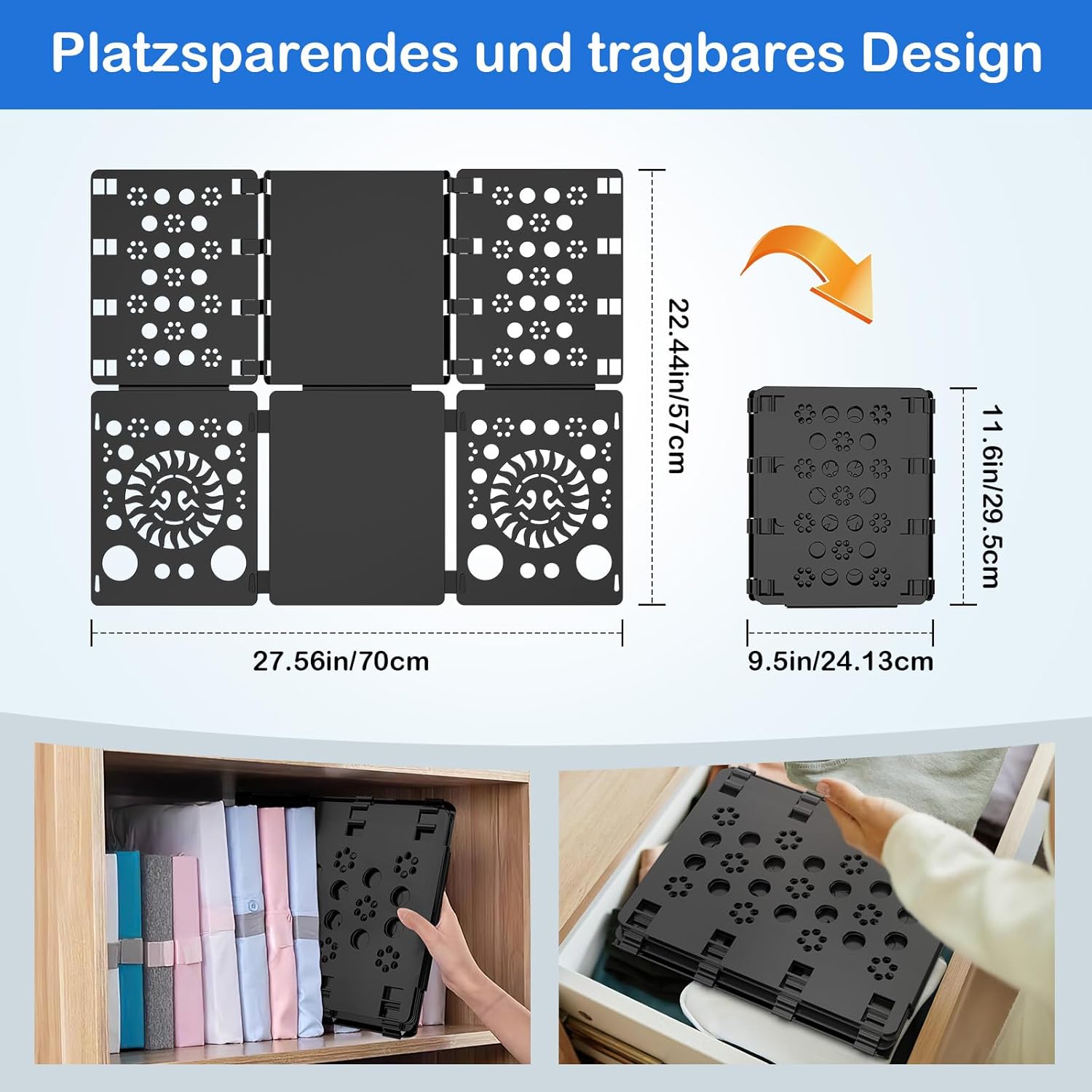 Perfekte Falttechnik: BoxLegend V3 Faltbrett für müheloses und schnelles Falten von Kleidung