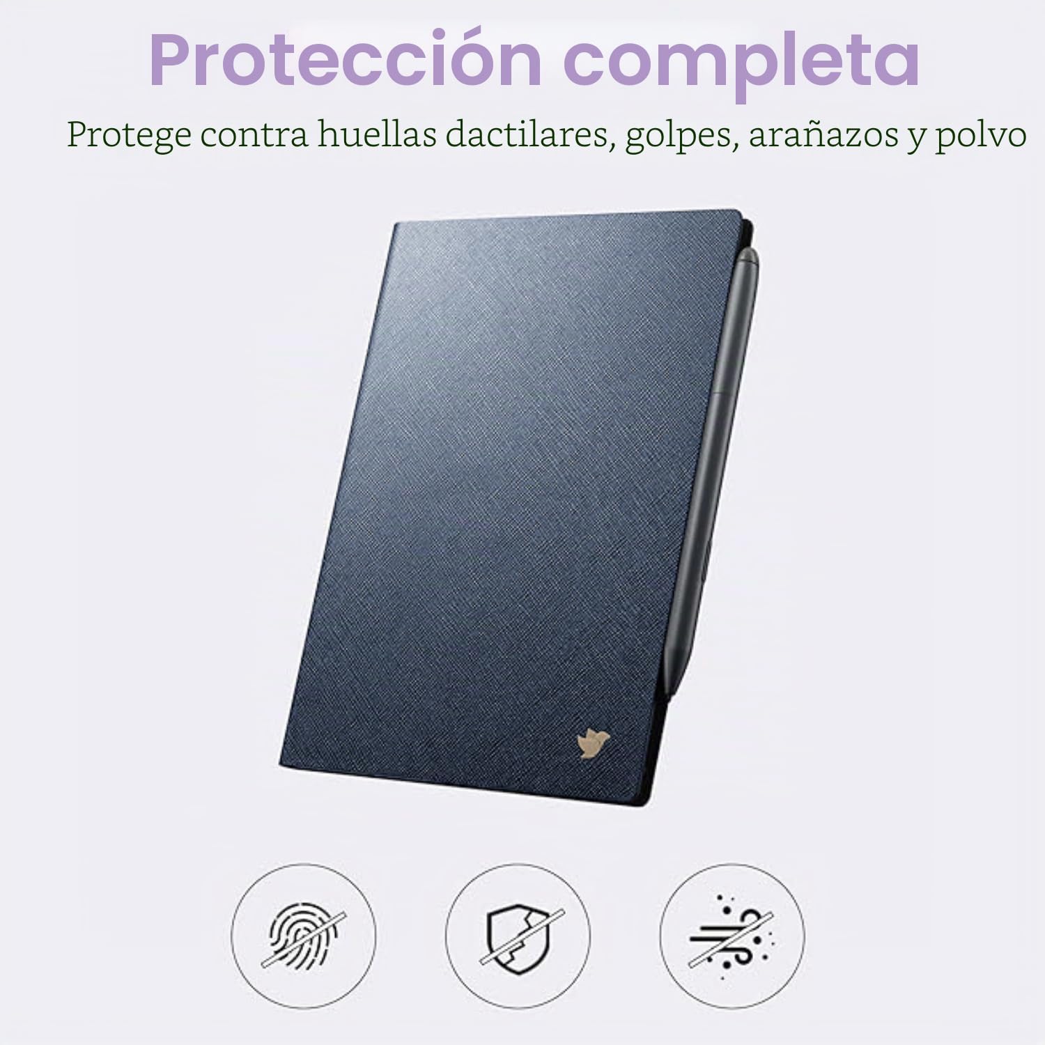 iflytek Paper Tablet 8.2" Funda de Piel sintética, Delgada y Ligera, Funda Duradera con Clip para lápiz para Tableta, Resistente al Agua y al Polvo, Color Azul