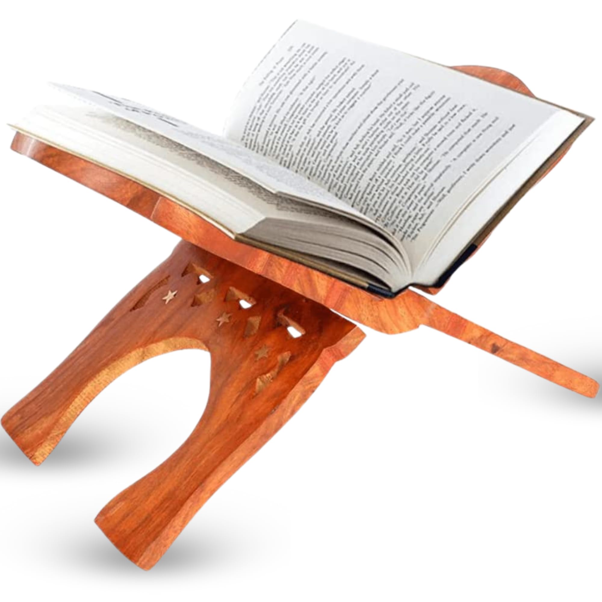 Santarms Wooden Holy Book Stand Rehal for Quran Sharif, Bible, Geeta, Granth Saheb, Ramayana, 18 Inch Handcrafted Folding Holder Reading Sacred Texts Ideal Prayer, Worship, and Religious Study-image-39