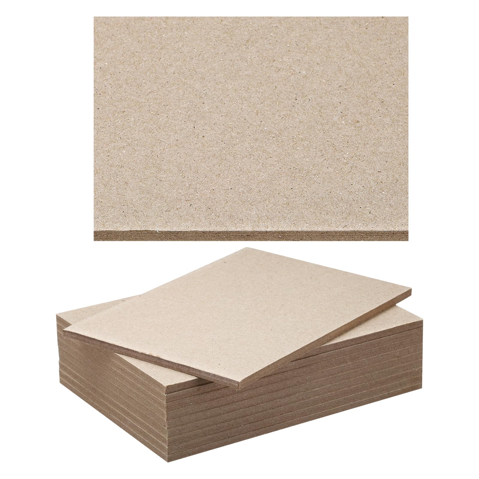 PATIKIL 7x5x0.2" Chipboard Sheets, 10Pcs Thick Book Board Binders Board Sturdy Bookbinding Supplies for Book Binding Cover Gray