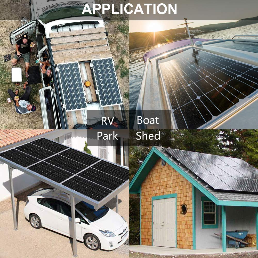 ECOWORTHY 150W 12V Mono Solar Starter Kit con 20 A Amp LCD regolatore di carica per off-grid RV barca camper