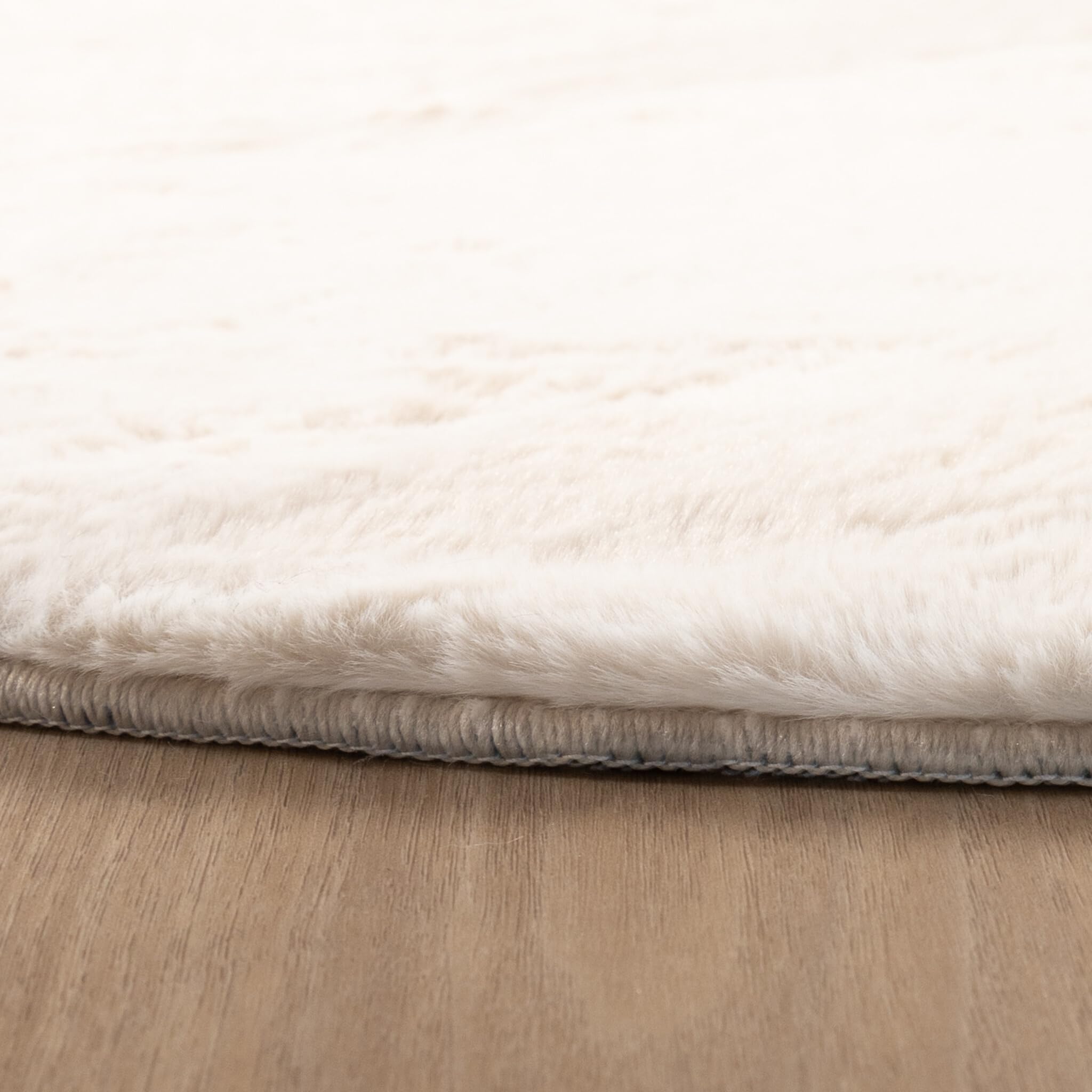 FRAAI | Home & Living Flauschiger Teppich Rund - Cozy Creme - Ø 120 cm