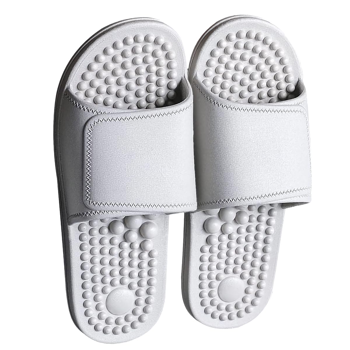 Health Foot Massage Slippers Acupressure Point Care Magnet Therapy Promoting Blood Circulation Myofascial Release Trigger Point Acupuncture Relaxation Gifts for Parents(Gray,8.5-9)