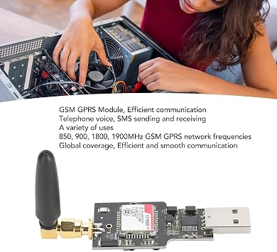 SIM800C USB to GSM GPRS Module, 850/900/1800/1900MHz with Bluetooth, Phone Voice, SMS, Data, Plug and Play Modem for Computer