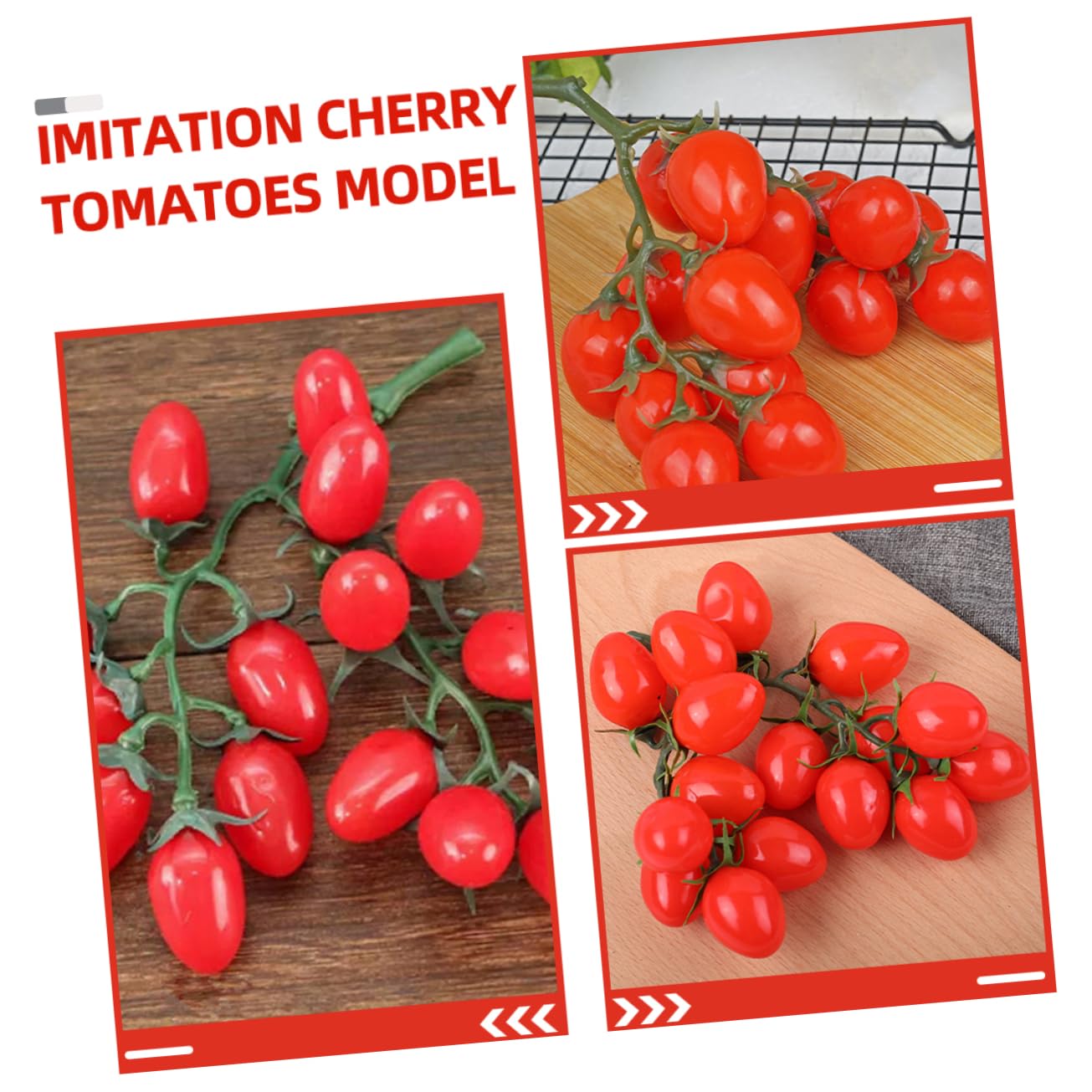 TOPBATHY 10 STK Nachahmung Tomate Heimdekorationen Kirschtomaten-Modell Dekore Aus Künstlichen Früchten Dekorative Cherry-Tomaten- -Requisiten Fotografie-Requisiten Hausbedarf Rot Schaum