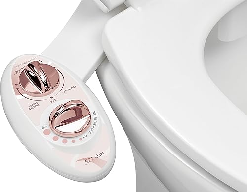 LUXE Bidet NEO 185 - Boquilla doble, autolimpiante, accesorio de bidé no eléctrico para asiento de inodoro, presión de agua ajustable, lavado