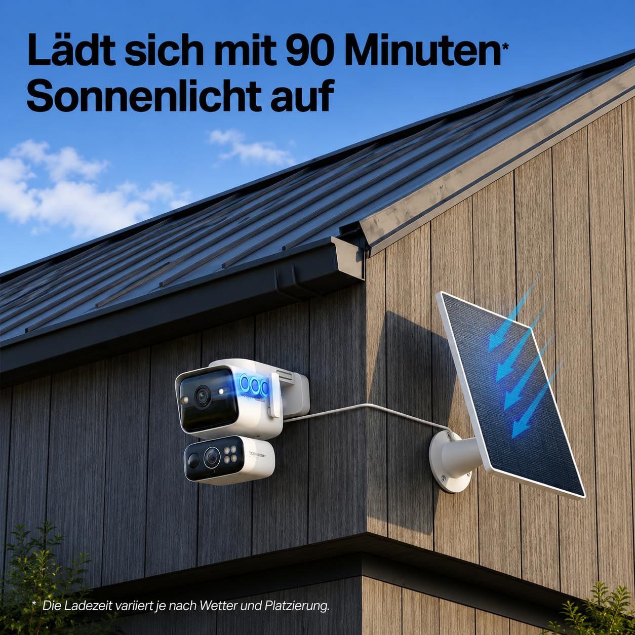 Tapo C675D KIT 4K Solar-Überwachungskamera Außen mit Akku, 169° Ultraweitwinkel & 6mm Teleobjektiv, Dualband-WLAN, KI-Erkennung, lokaler Speicher per microSD oder H500 Hub, 2026 Flaggschiff-Modell