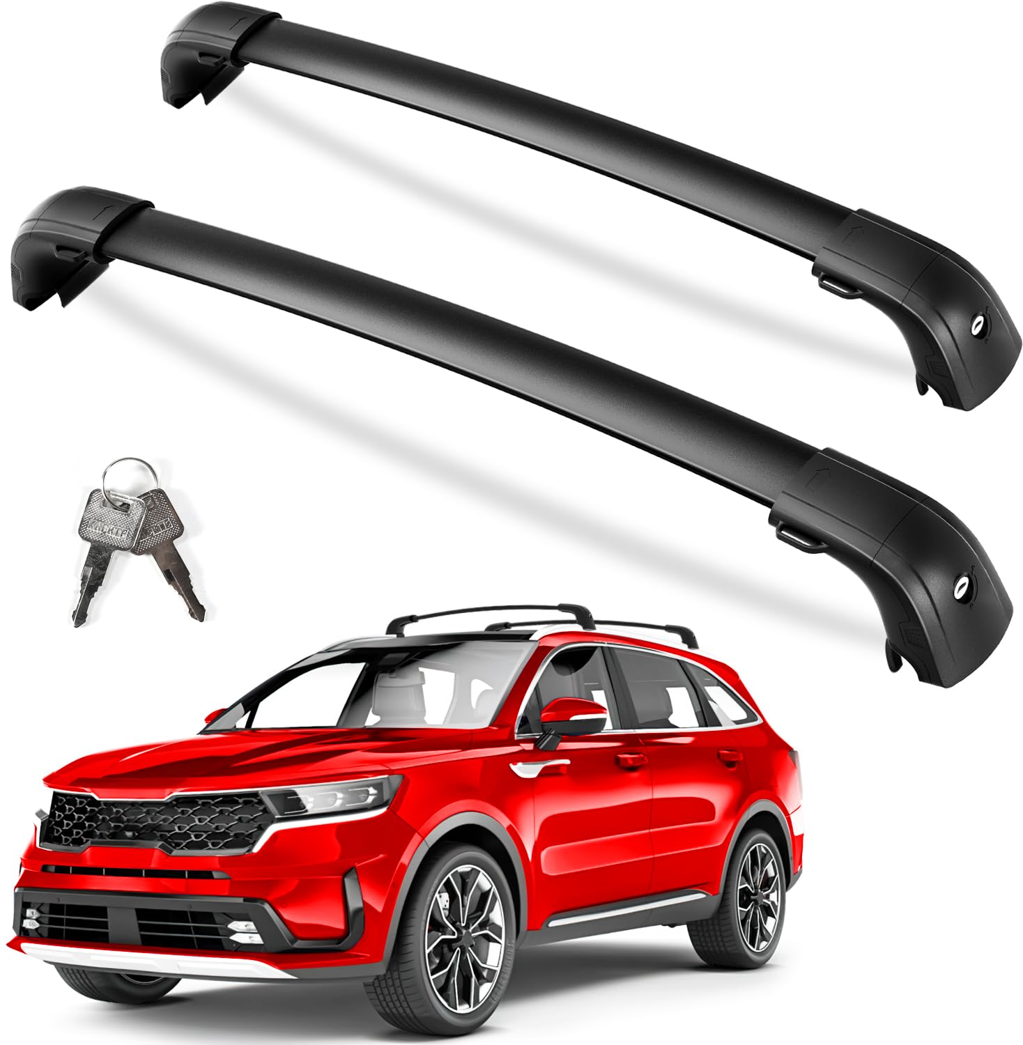 KINGGERI Lockable Roof Cross Bars