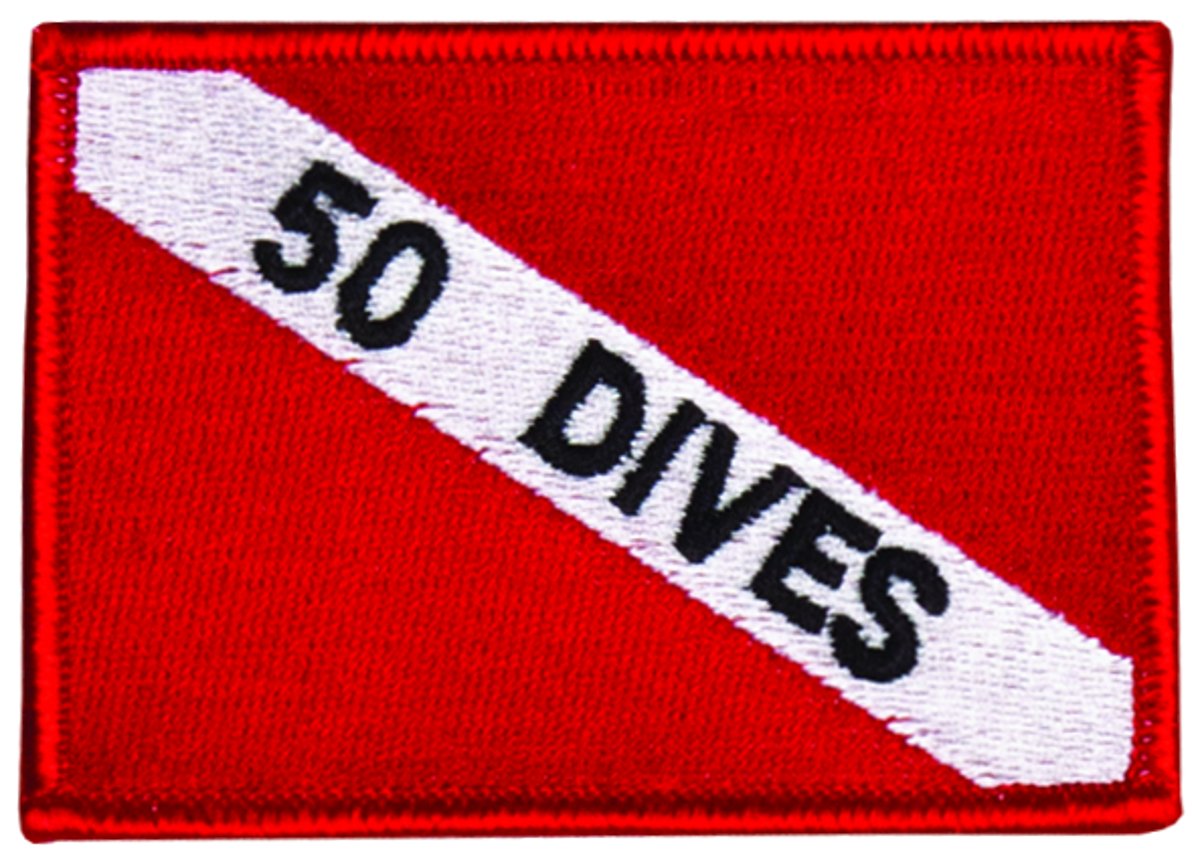 Innovative Emroidered 50 Dives Dive Flag Patch