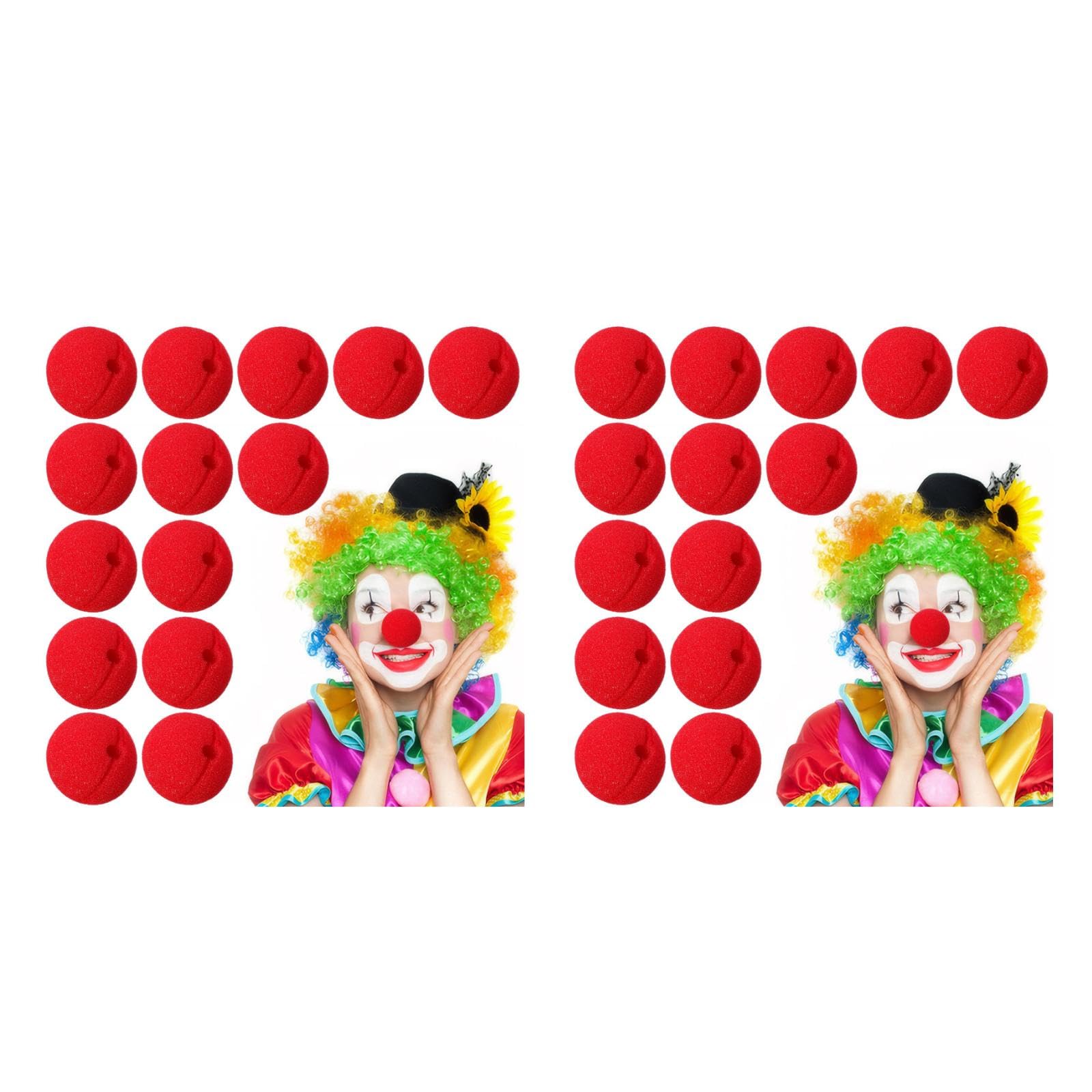 TOYANDONA 100 Pcs Red Clown Noses - Funny Soft Foam Circus Noses for Halloween Costumes & Christmas Reindeer Cosplay - Bulk Party Favours for Kids and Adults