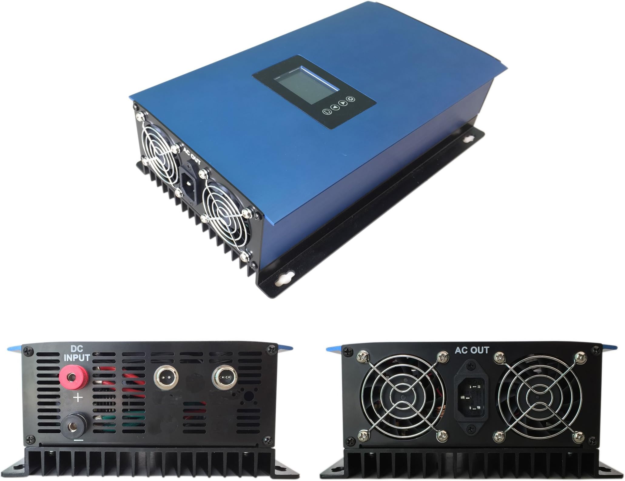 Ecopower 1000W Solar Grid Tie Inverter with internal Limiter function,45-90V DC to 230 AC Pure Sine wave MPPT with LCD (10000GTIL2-LCD 45-90V DC to 230V AC, Blue)