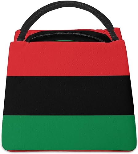 Bolsa de almuerzo térmica reutilizable con bandera afroamericana, bolsa de almuerzo térmica para hombres y mujeres, trabajo, picnic y viajes disponible en Yaxa Peru