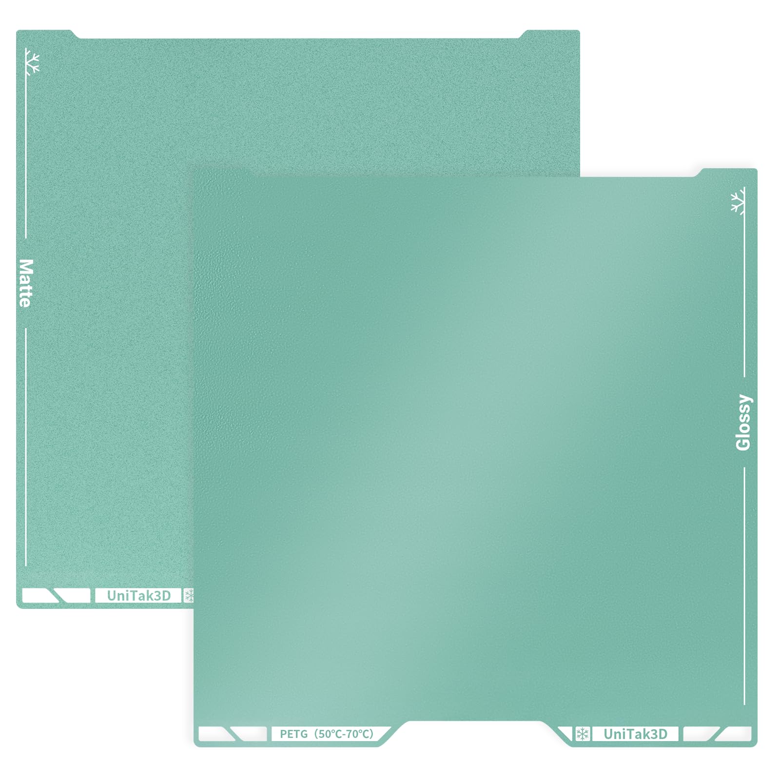 Photo 1 of Energy-Saving H2D/H2S Cold Build Plate 355 * 346mm Double Sided Glossy+Matte Low-Temperature Strong-Adhesion Platform Compatible with Bambu Labs H2D/H2S AMS Combo 3D Printers(No Glue Required)-1PCS