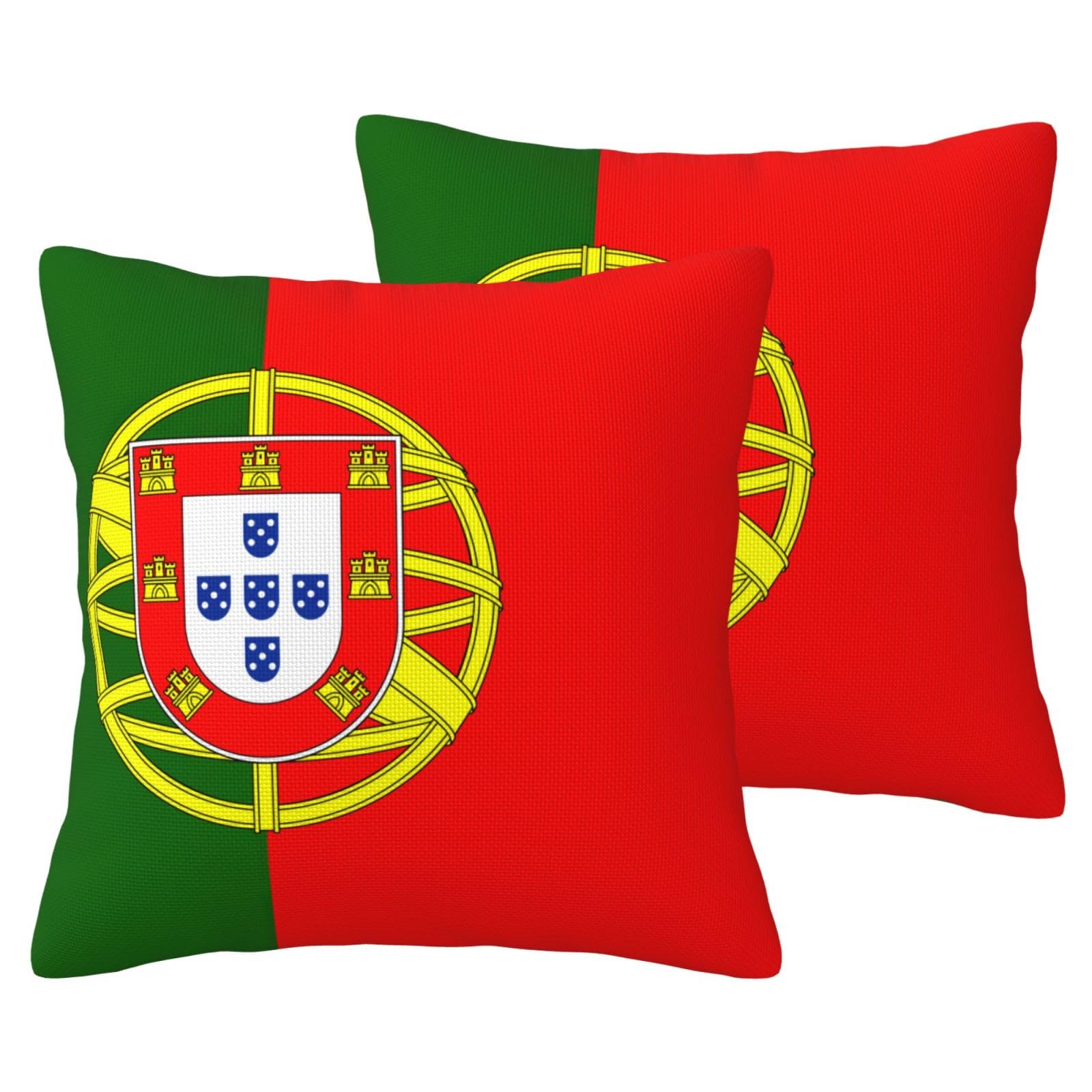 Taies d'oreiller drapeau portugais en lin pour sublimer votre canapé