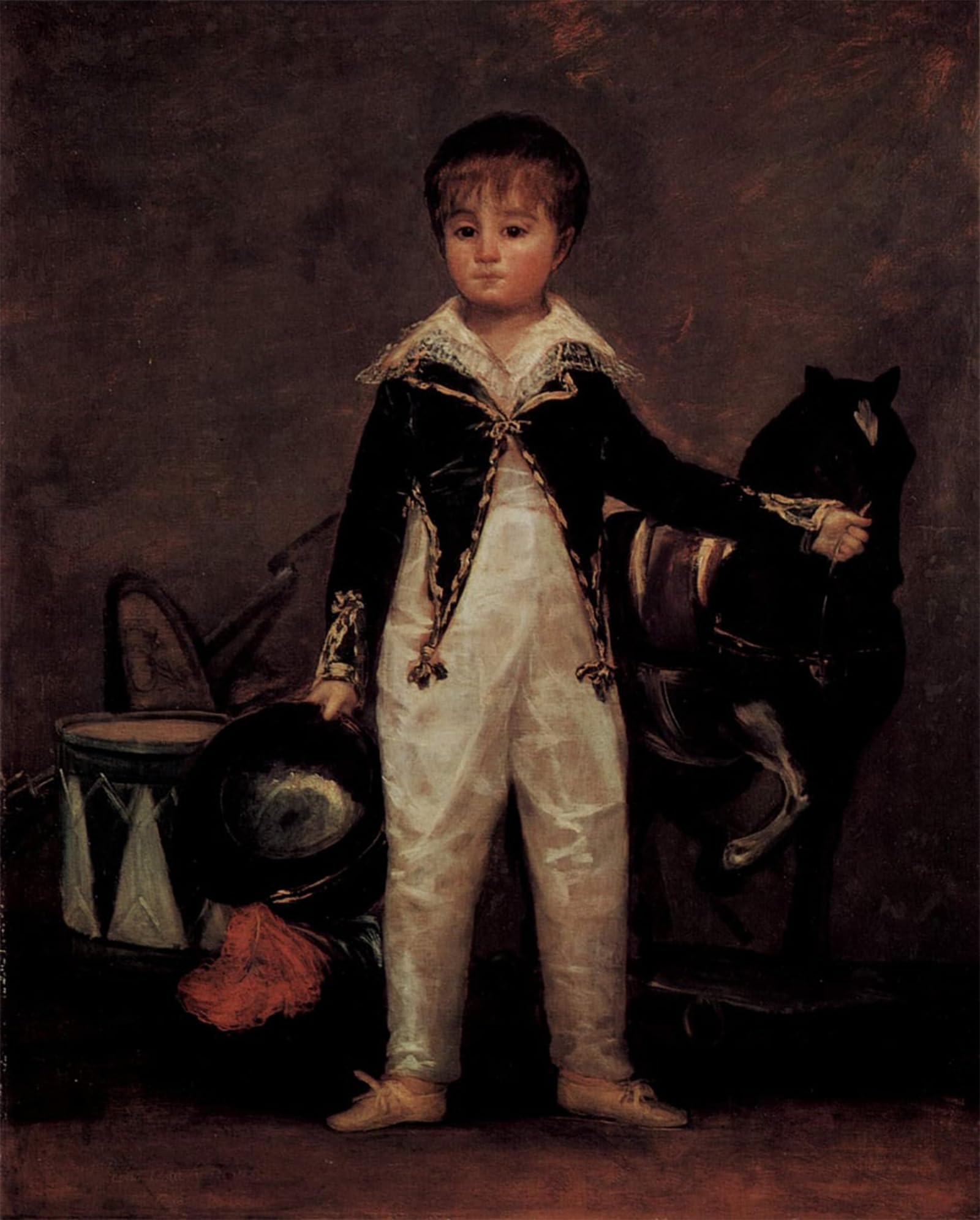 ARTXLXXBN Famous Art Print Poster Vintage Wall Art Portrait of Pepito Y Bonelis by Francisco De Goya Canvas Art Poster for Home Decor 60x90cm