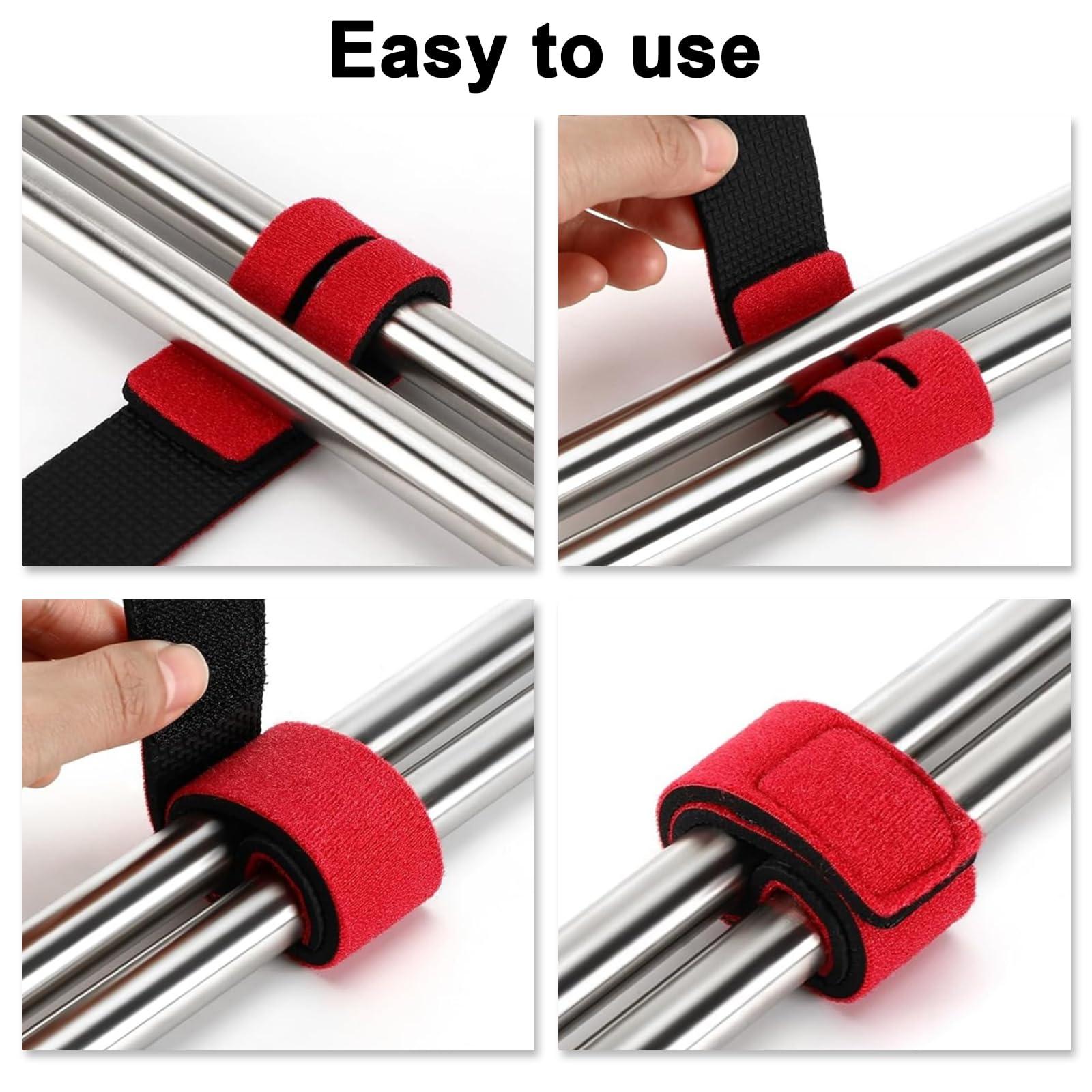 12 Cinghie Elastiche Per Canna Da Pesca - Regolabili, Antiscivolo, Per Legare Attrezzi - Foto 14