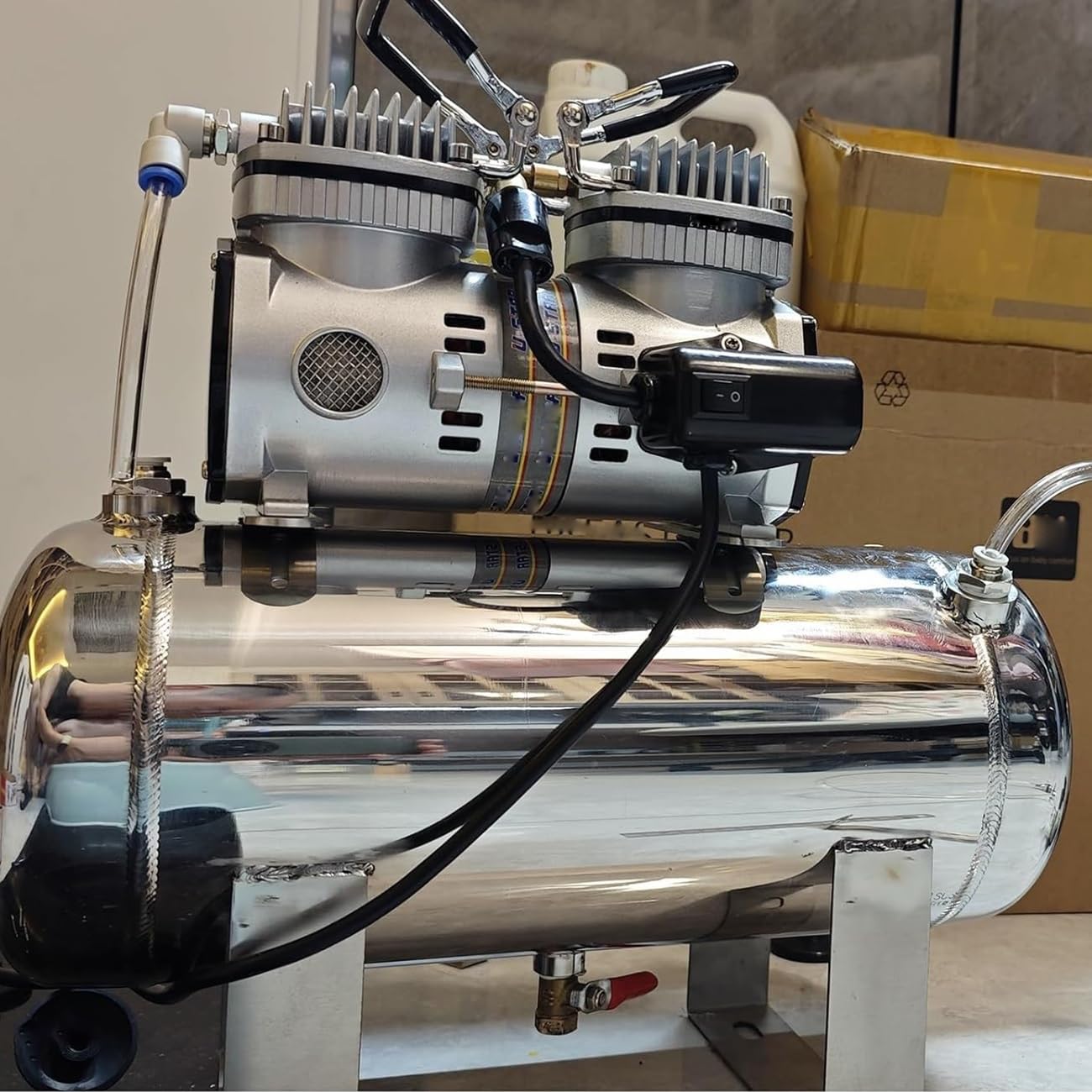 Hochdruck-Luftbehälter aus Edelstahl - Druckluftspeicher für Luftkompressoren, Max 1,25 MPa