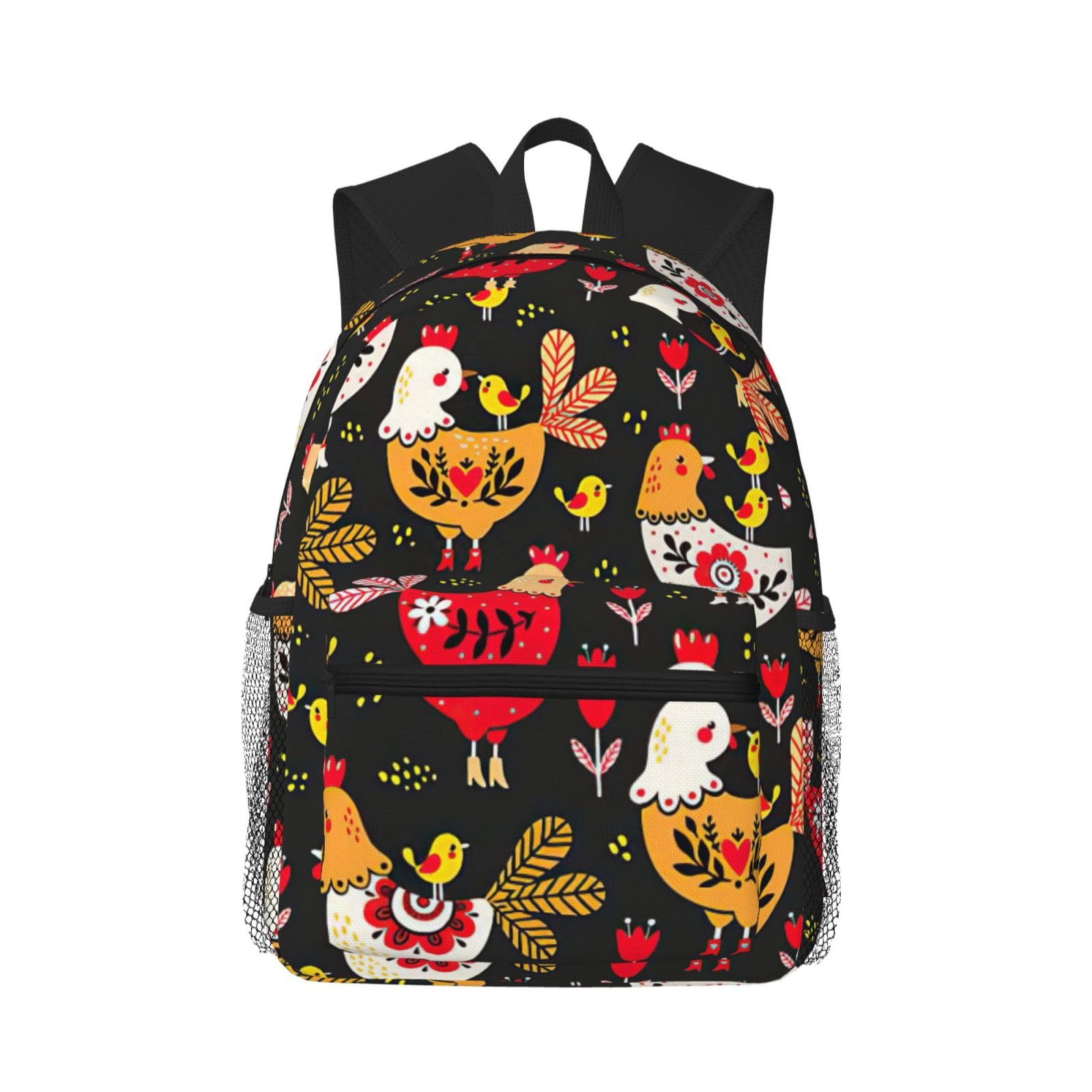 Sac à dos de voyage Noir imprimé poulets pour vos déplacements professionnels - 8