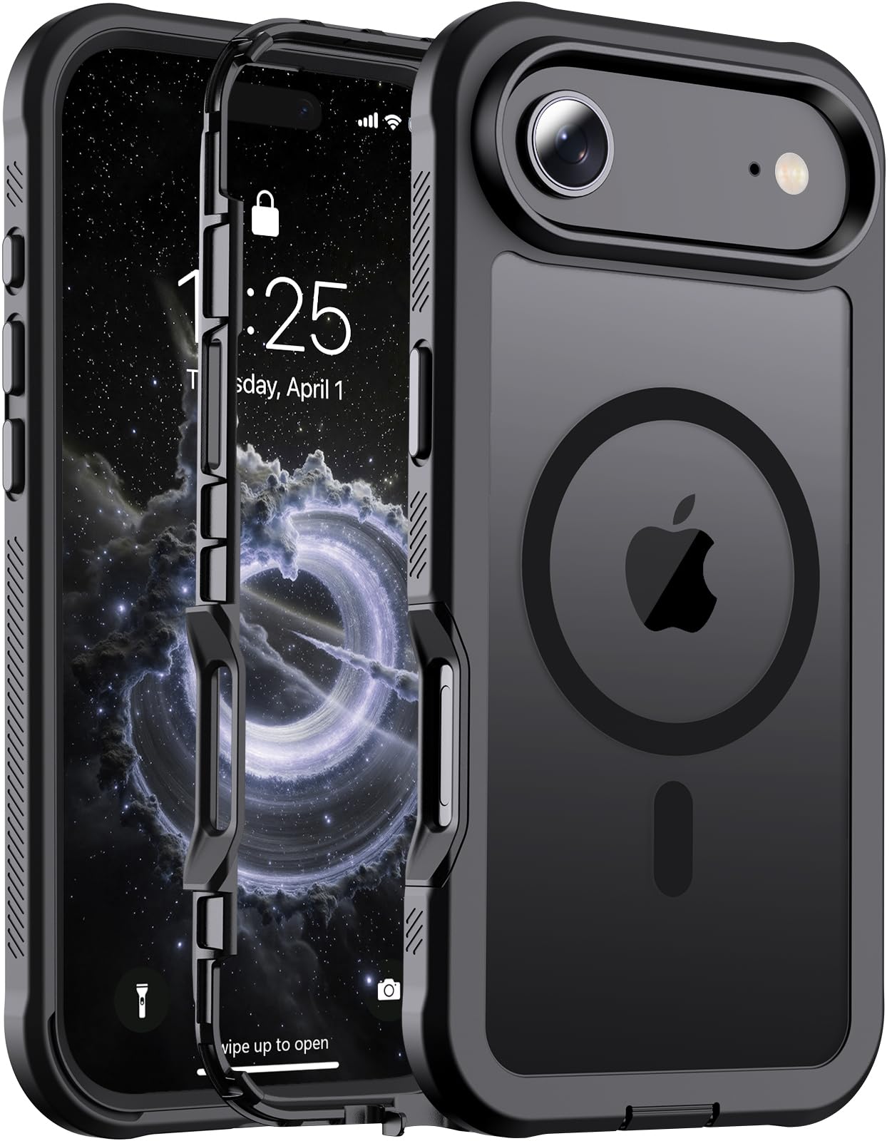 jaroco Magnetic for iPhone Air Case Heavy Duty Protection Black