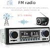 Radio Clásica de Una Sola Din para Auto con Bluetooth, Receptor FM, Llamadas Manos Libres, Control por Voz, Reproductor MP3, Puertos USB/SD/AUX, Control Remoto, Sistema de Audio para Auto 7