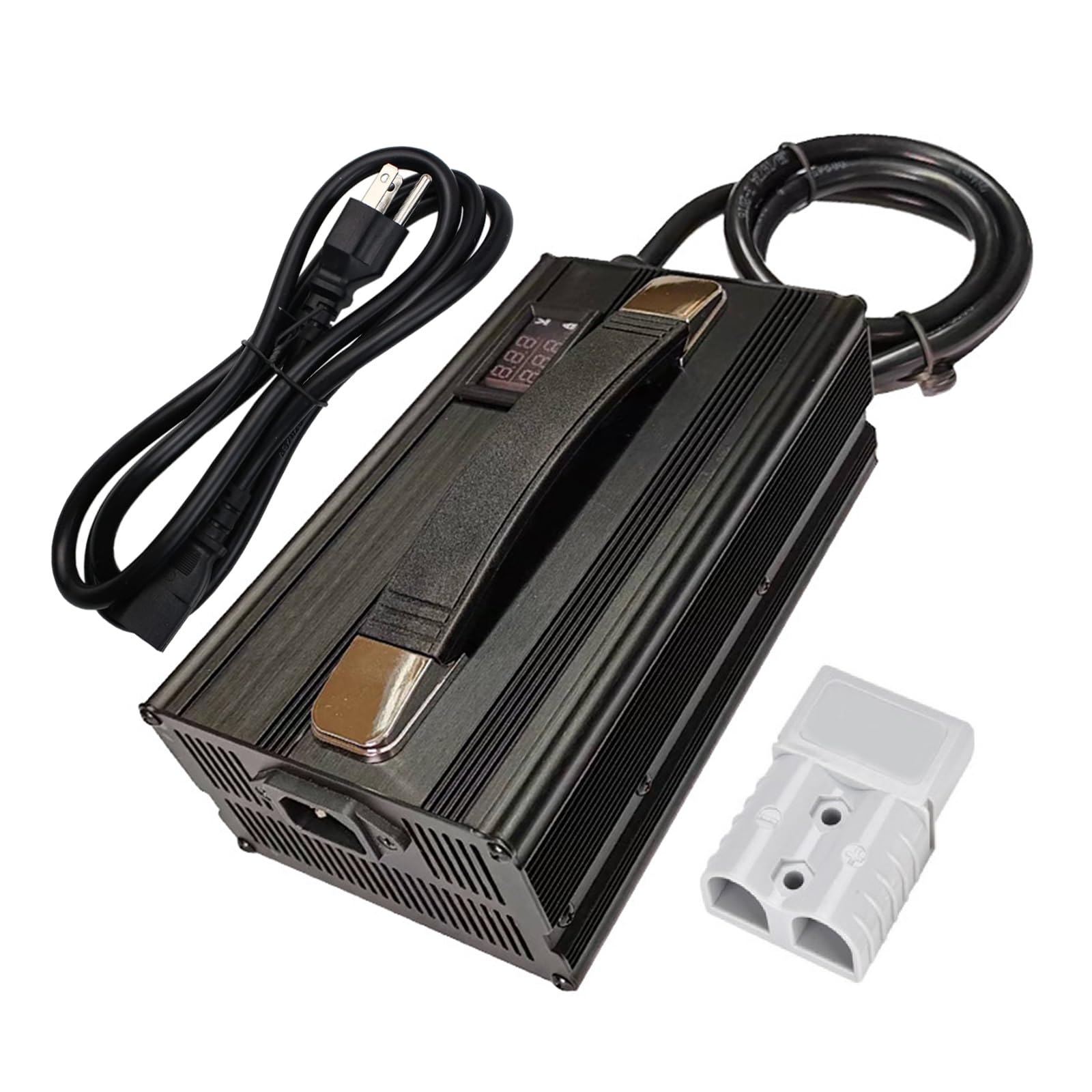 Cargador De Batería De 12V/24V/36V/48V/60/72V, Cargador De Carretilla Elevadora, Cargador De Vehículo Eléctrico, Cargador De Batería De Almacenamiento De Energía con Pantalla