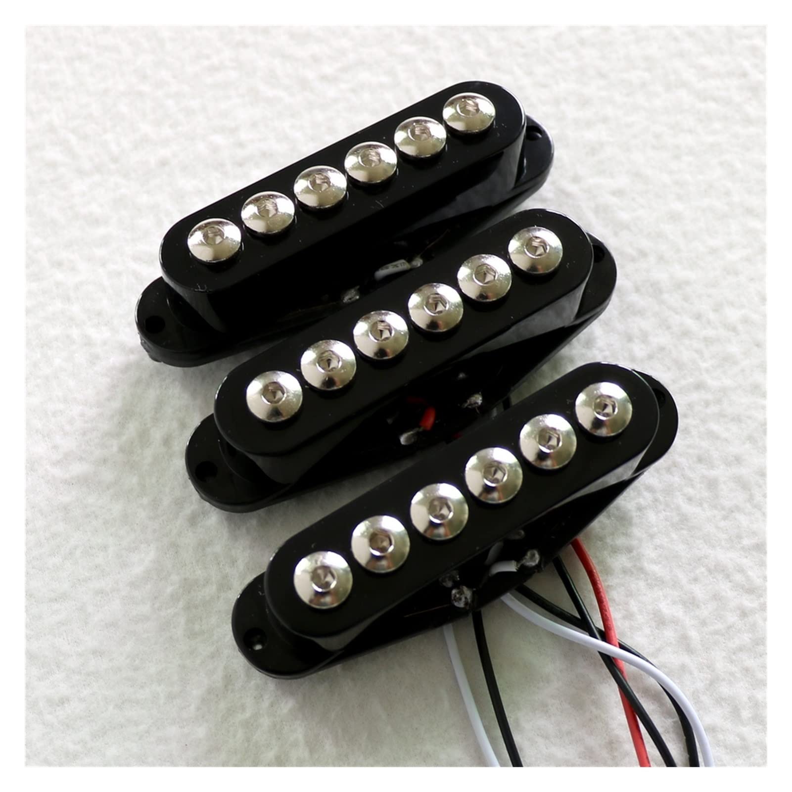 Pastilla de guitarra eléctrica Una Pieza De Polo Set Negro Color Single Bobina De Guitarra Eléctrica Piezas De Guitarra Piezas De Guitarra Kit Pastilla guitarra eléctrica (Color : 1 Neck+1pc Middle+1