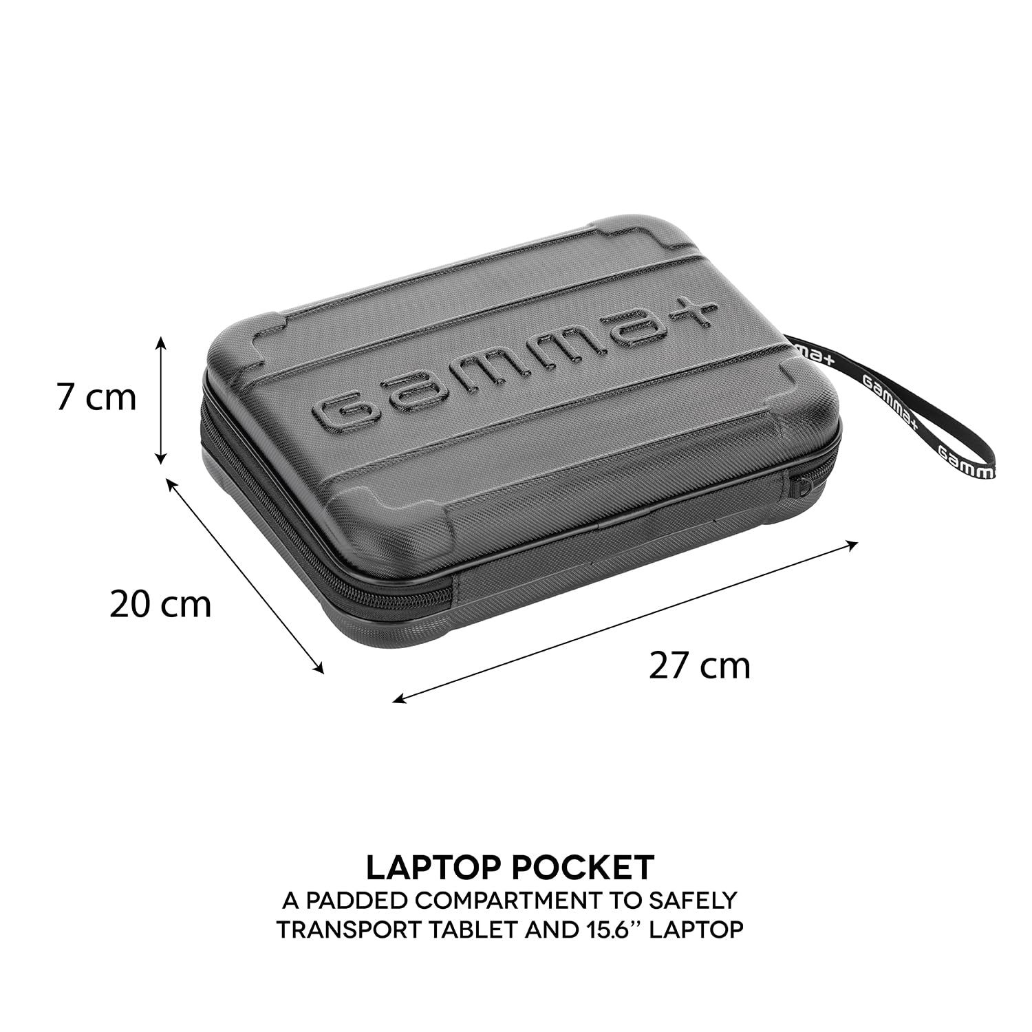 GAMMA+ Maletín Barbería Cortapelos Profesionales | Estuche de Viaje para Clipper, Trimmer y Afeitadoras | Organizador de Herramientas de Barbería | Impermeable | Tamaño Compacto | Rígido