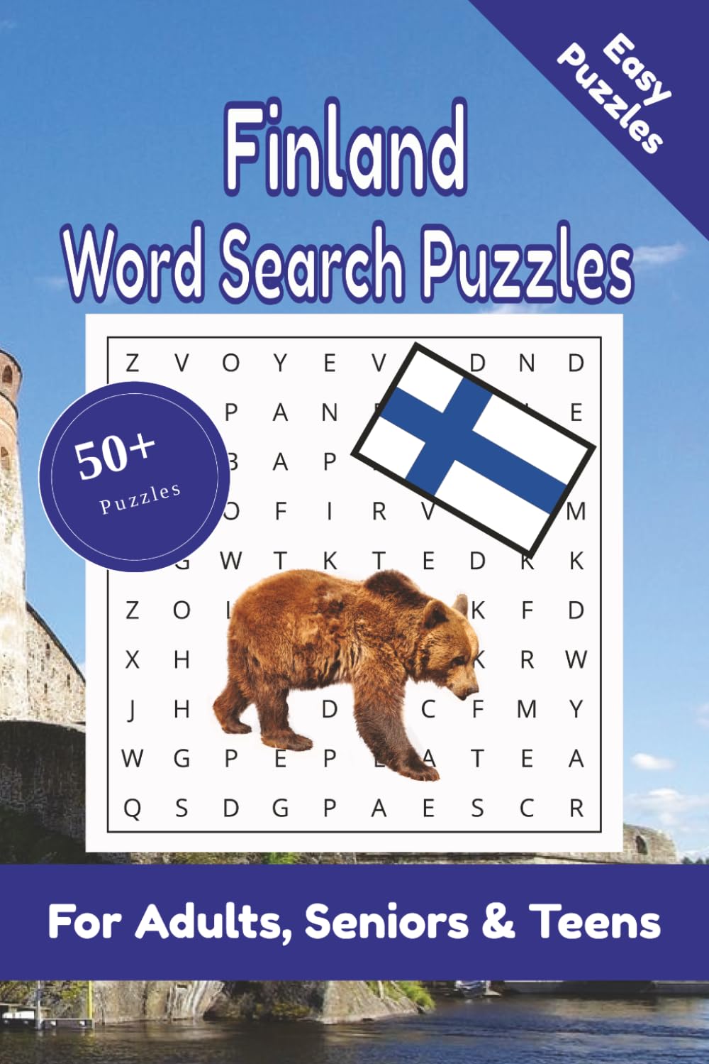 Finland Word Search Puzzle: 50+ Puzzles Word Search Easy to Read about Finland and More | 6x9 inches, 110 pages | Gift for Finland, Countries & Traveling Lover