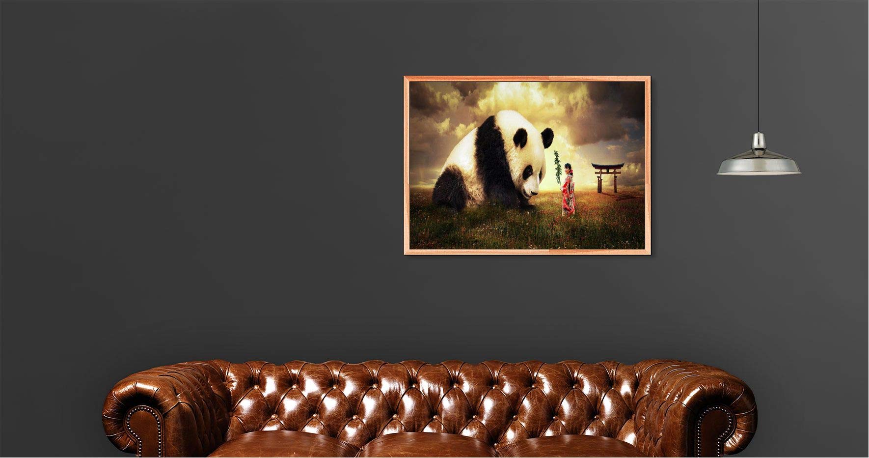 Poster Décoratif BIG PANDA JAPAN - Paysage Japonais - Papier 300 G - Blanc