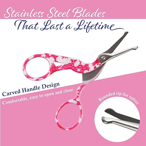 Vista 53 de JubileeYarn - Tijeras de cigüeñas de acero inoxidable para bordado, tamaño pequeño, color amarillo, 1 par Cigüeña Pequeña Amarillo