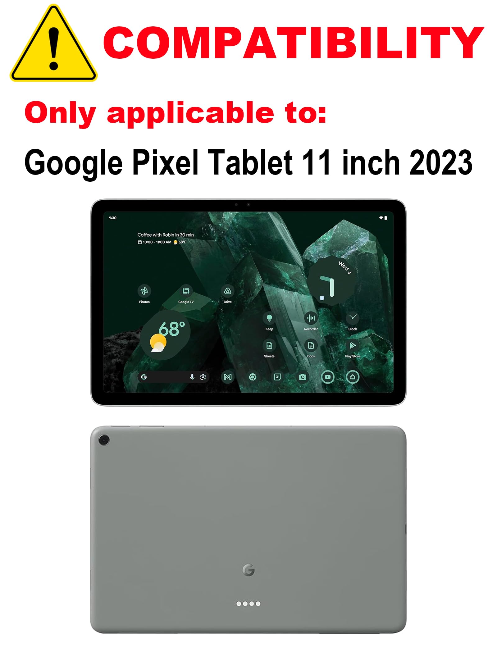 XCHYTECHER Case Keyboard for Pixel Tablet 11 inch, Bluetooth Detachable Keypad with Pencil Holder Portable Magnetic Protective Cover with Charging Speaker Docking Hole for 2023 Google Pixel Tablet