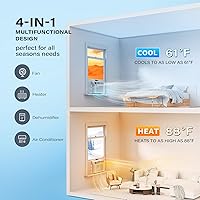 Vista 2 de ROVSUN - Aire acondicionado para ventana de 12000 BTU con función de calor, unidad de aire acondicionado y calentador combo con control inteligente