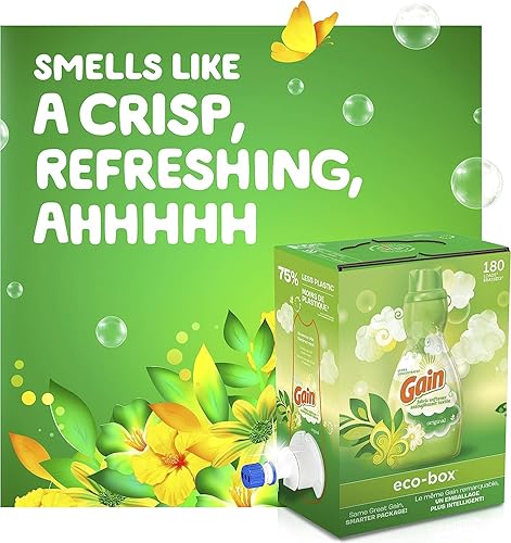 Miniatura 6 de Gain Caja ecológica de detergente para lavandería aroma original  Gain Eco-Box suavizante líquido de tela aroma original