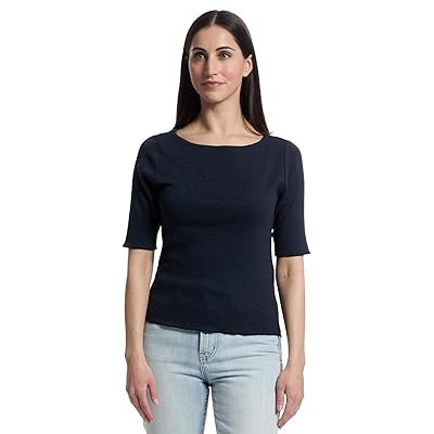 Lilla P Elbow Sleeve Boatneck Women