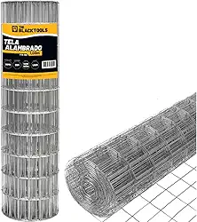 Tela Cerca Galvanizada Soldada Malha Tamanho 1mx25m Fio 1,60mm - Ttr100 The Black Tools