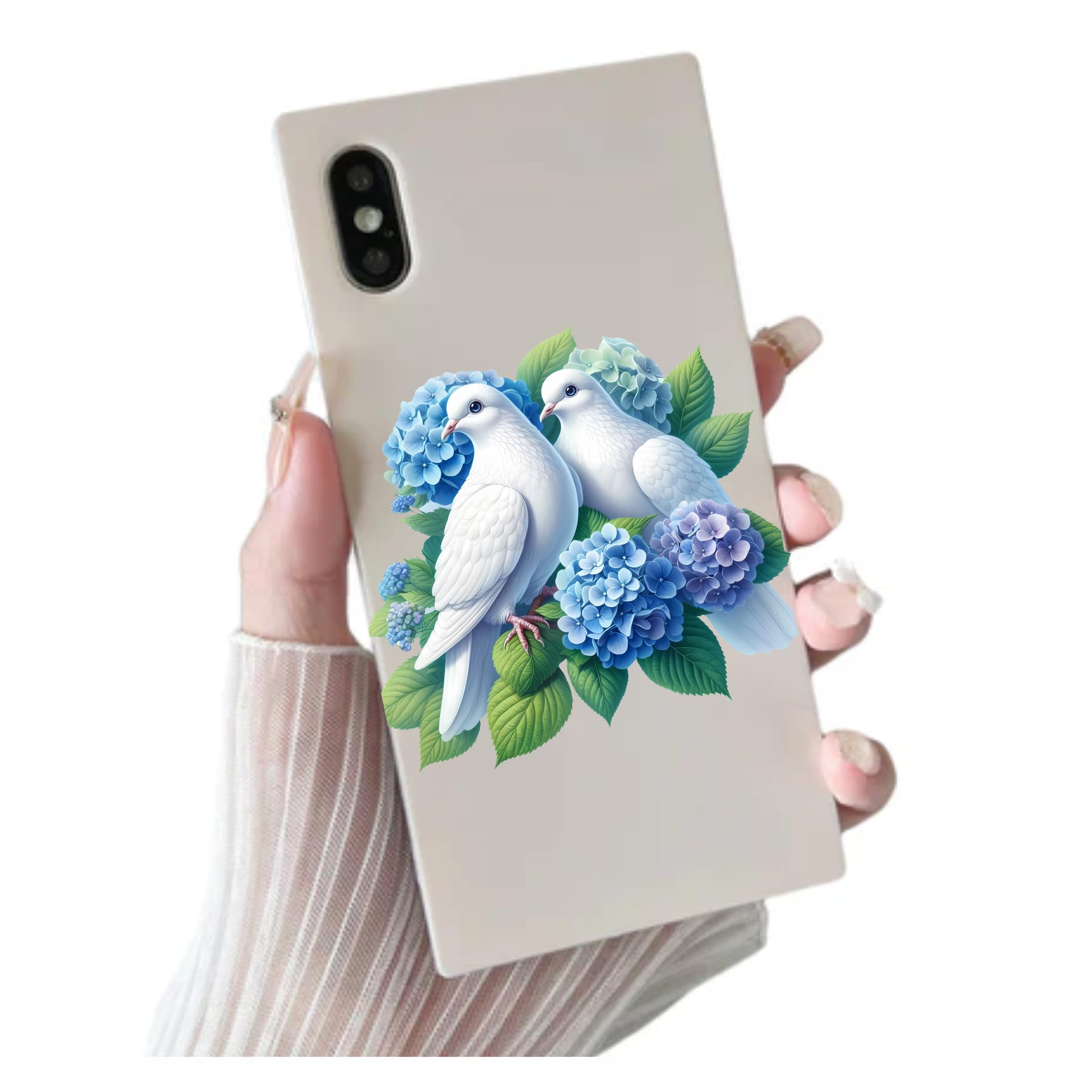 x4 Blue Dove Bird Stickers for Wall Decor Covering Marks, Mugs & Cups, Car Bumpers, Shower & Tile, Toilets, Laptop & More - Image 3