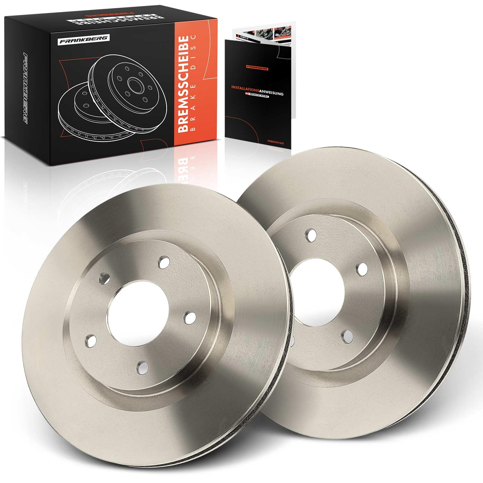 Frankberg Set di dischi freno incl. 2x Dischi Freno Anteriore Ventilato Diametro296mm Compatibile con Qashqai +2 I J10 NJ10 Qashqai II SUV J11 J11 Replace# 40206JD00A,40206JG00A | Compatibile con: Qashqai II SUV J11 J11, X-Trail T31, Qashqai +2 I J10 NJ10