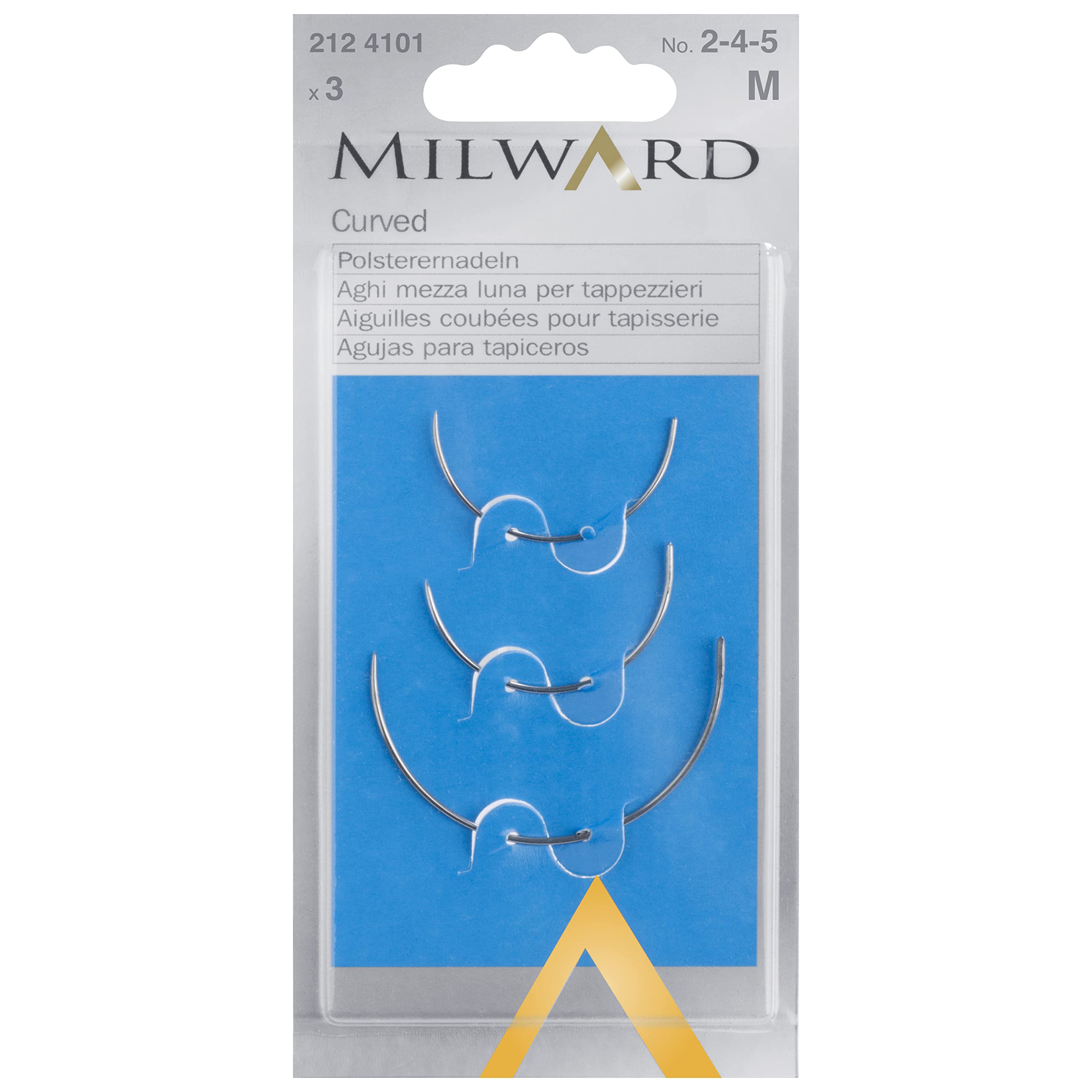 Curved Hand Sewing Needles, No's.2,4,5