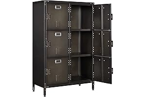 Six Door Heavy Duty Metal Storage Cabinet with Adjustable Feet