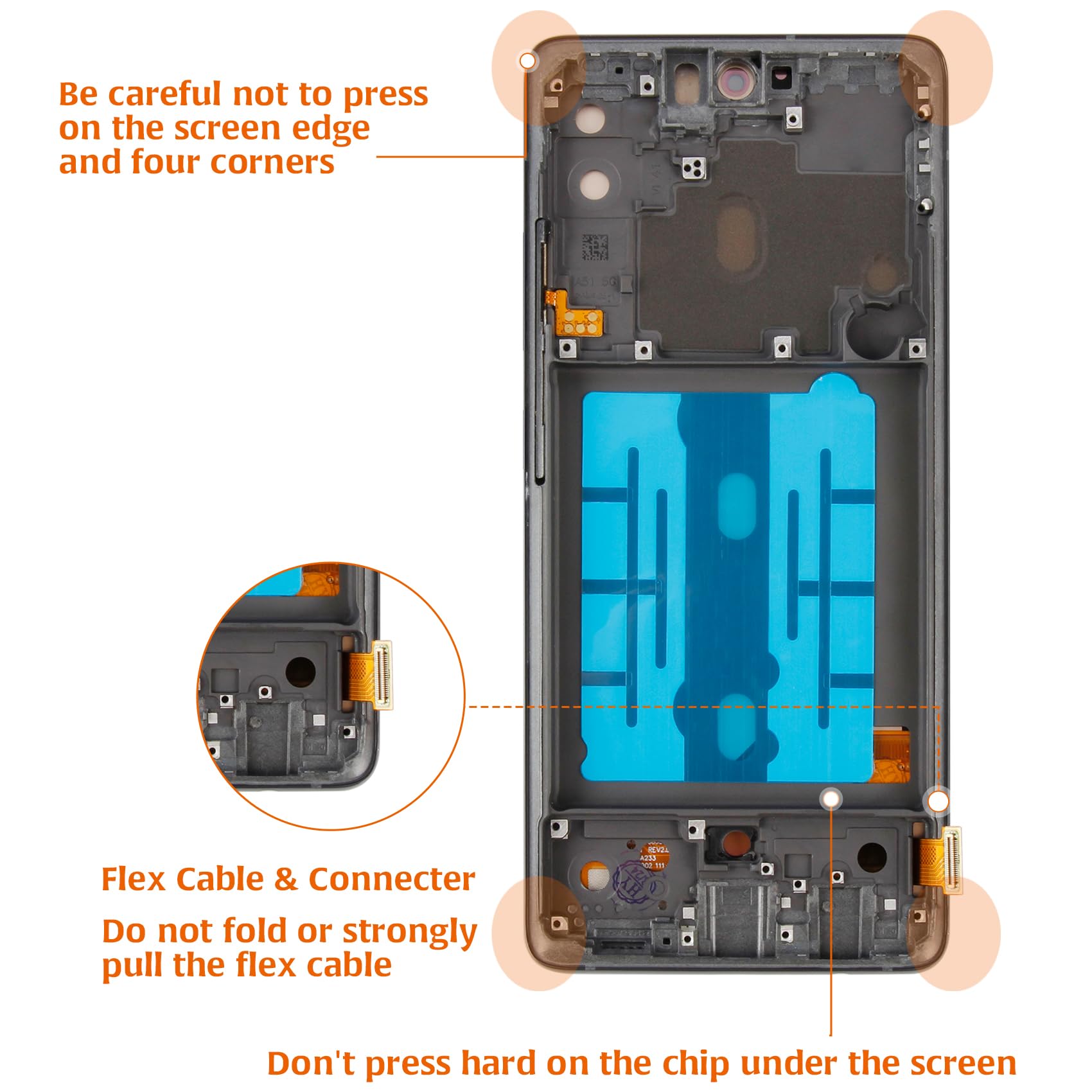 Amazon.com: Olivechard OLED for Samsung Galaxy A51 5G LCD Screen