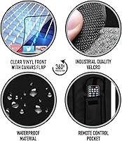 Vista 6 de KHOMO GEAR Funda de TV para exteriores con parte delantera transparente, protector universal resistente a la intemperie para TV de 36 a 38 pulgadas