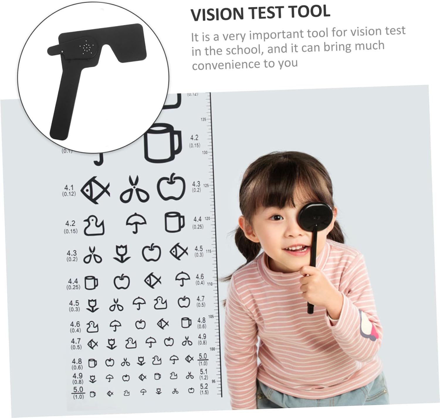 Eye Occluder Professional Eyesight Test Blinder Non Slip Design for Eye Chart Exams Suitable for All Ages Astigmatism Testing Black