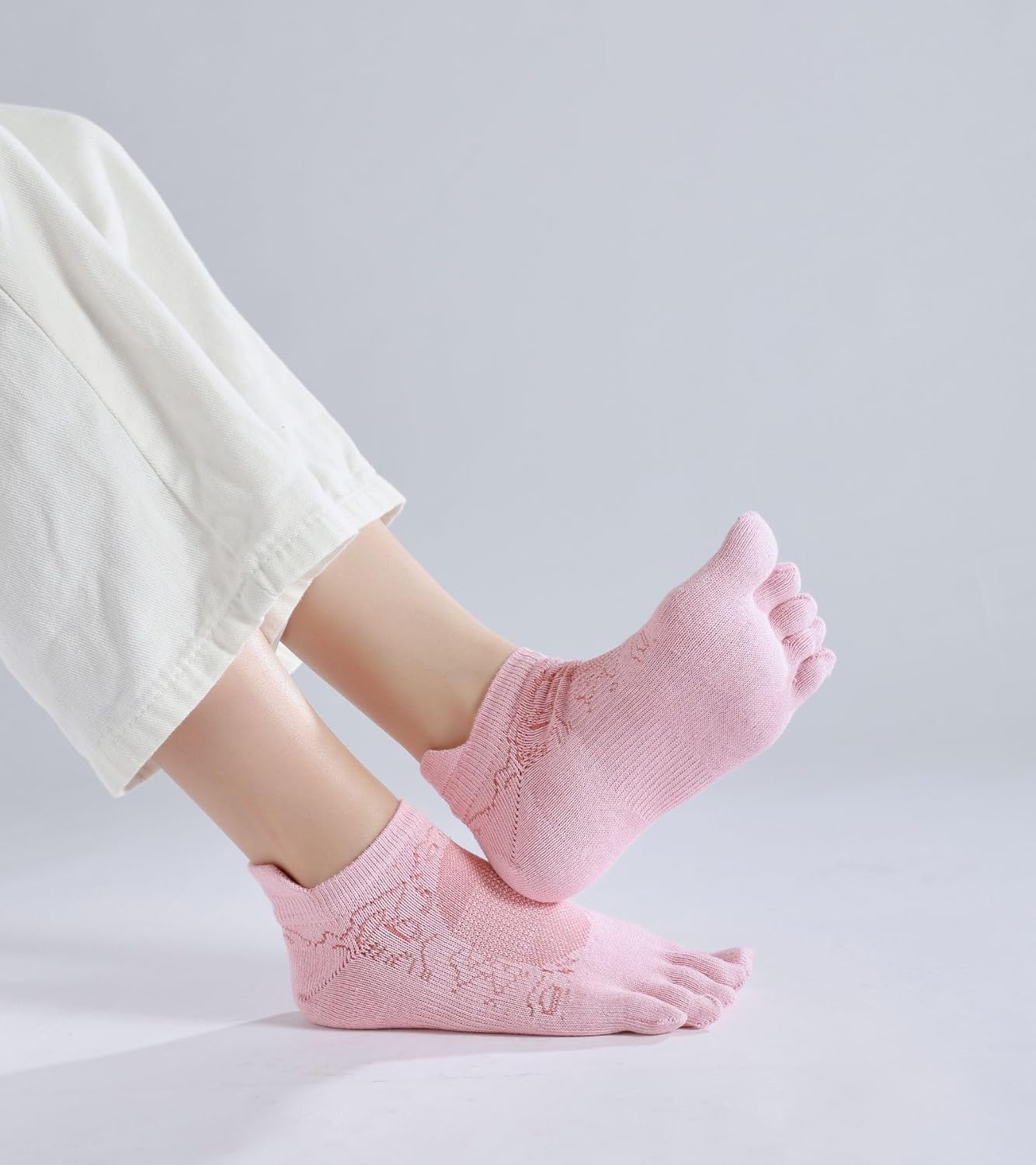 Women's Low Cut Toe Socks Ankle Cotton Running Socks(Pack of 5/6) - Image 5