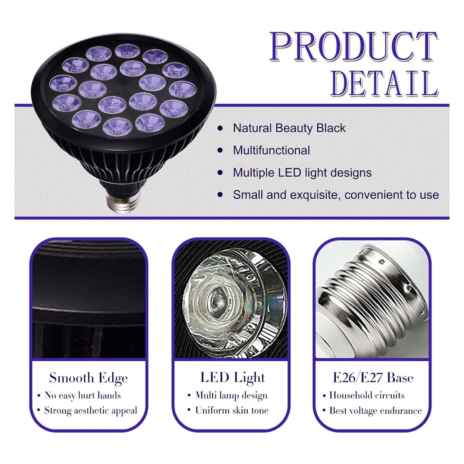 PZCC Solariums et Lampes UV, Lampe Bronzage, Lampe UV Visage,Lampe de Thérapie Télescopique Violette 54 W avec Lunettes de Protection, Convient Aux Professionnels Du Fitness et Bronzeurs (Noir)