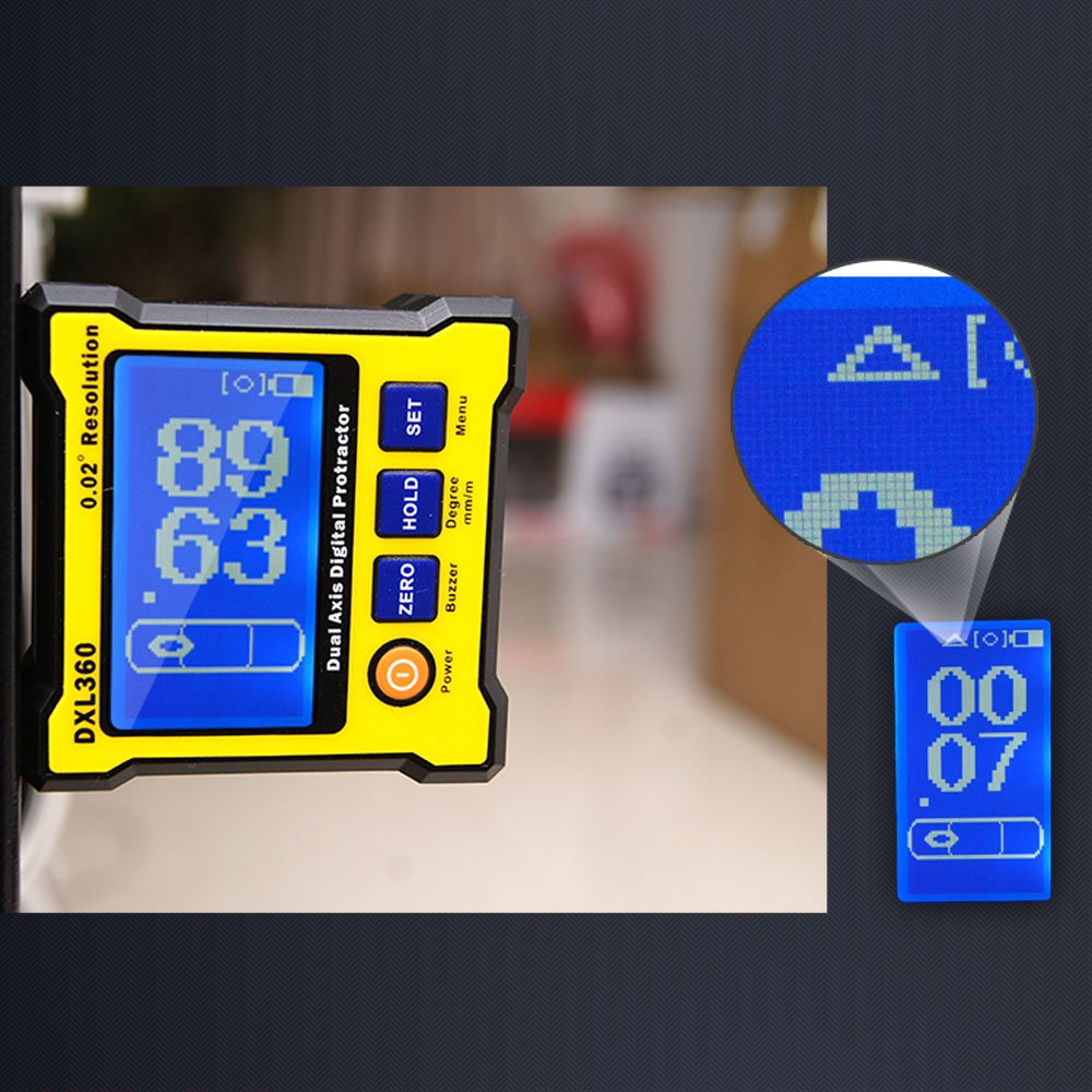 DXL360 Laser Level Instrument Cyfrowy wyświetlacz Kątomierz Precyzyjny dwuosiowy cyfrowy poziom lasera